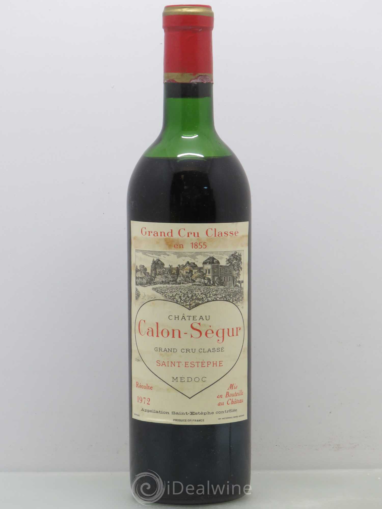 Château Calon Ségur 3ème Grand Cru Classé 1972 - Lot de 1 bouteille - 0