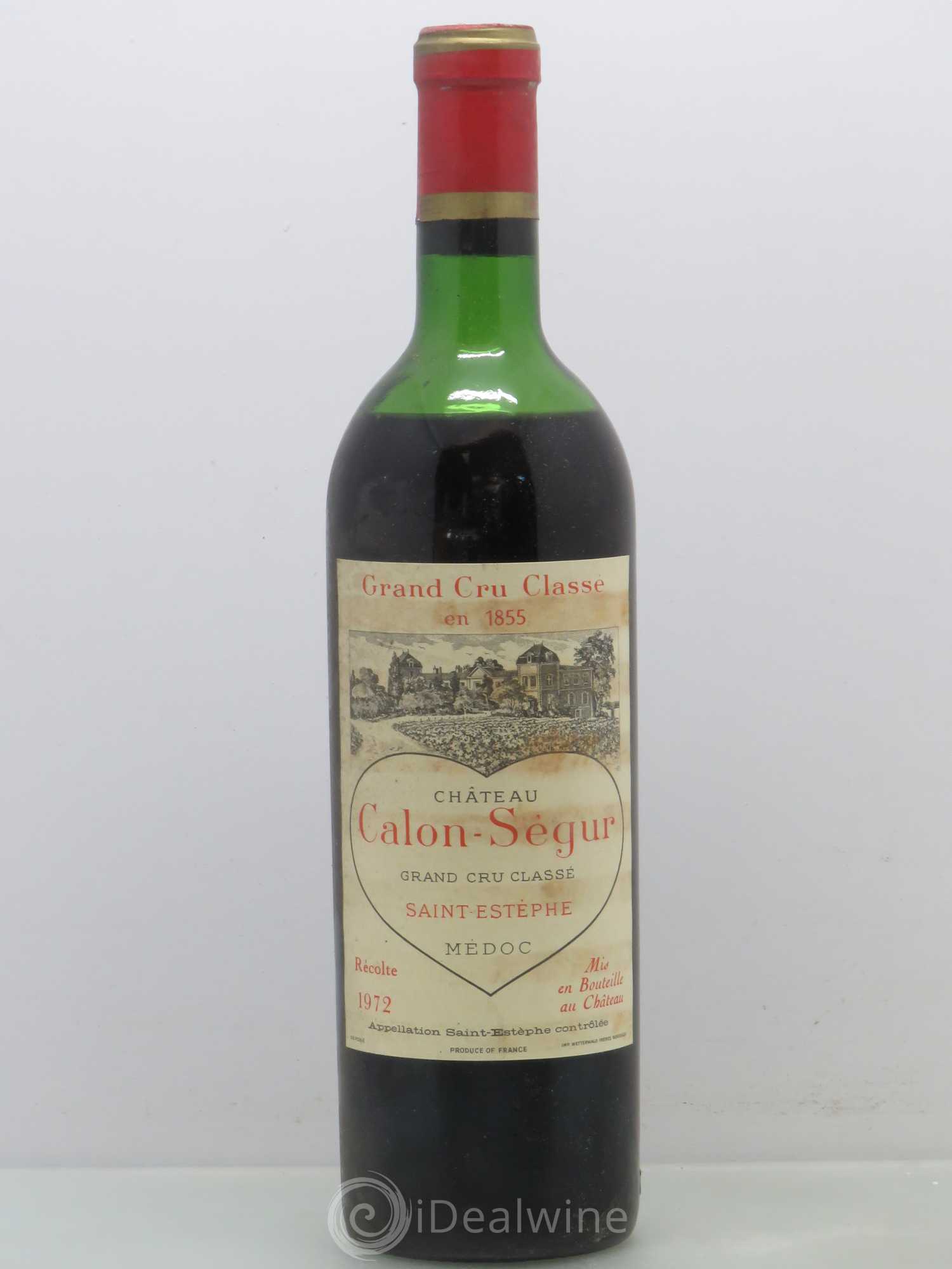 Château Calon Ségur 3ème Grand Cru Classé 1972 - Lot de 1 bouteille - 0
