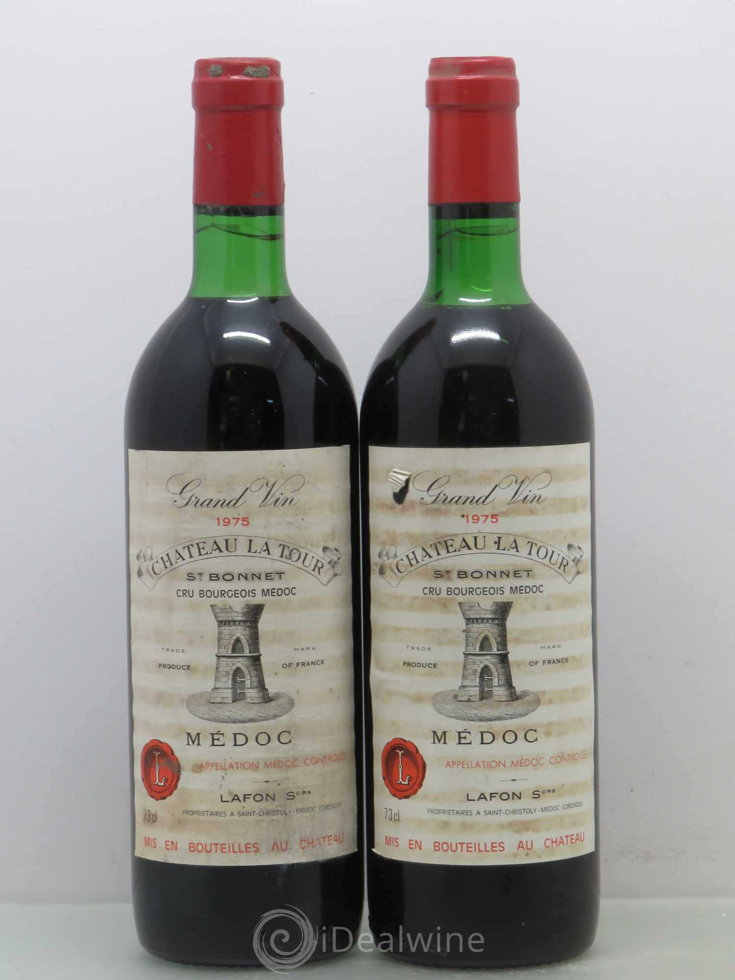 Château la Tour Saint-Bonnet Cru Bourgeois 1975 - Lot de 2 bouteilles - 0