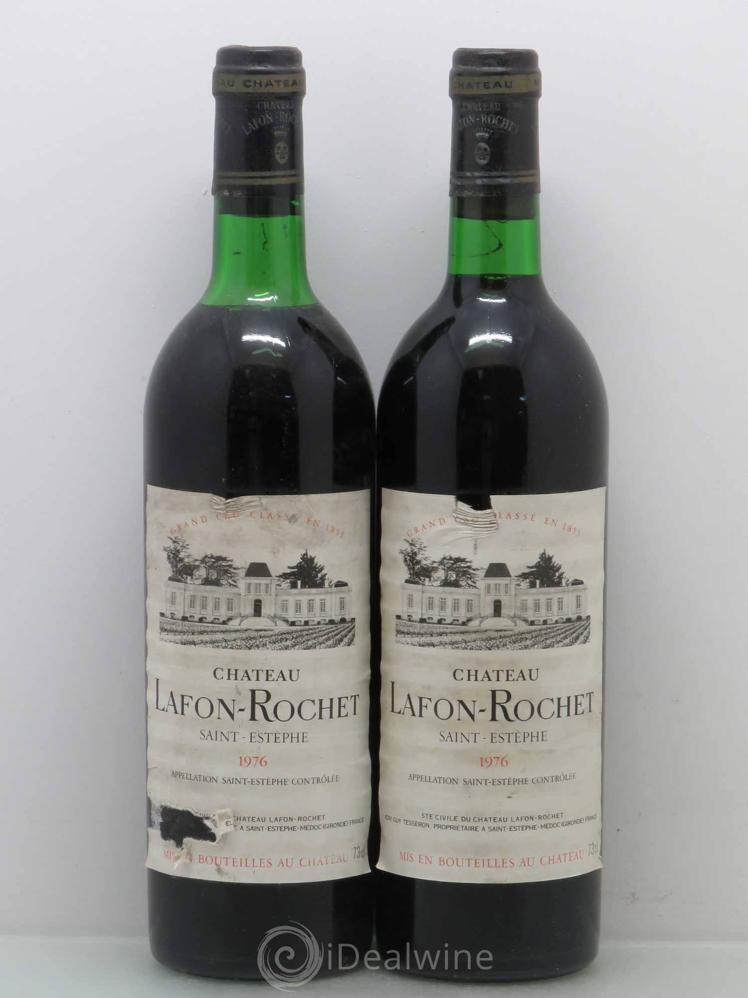 Château Lafon Rochet 4ème Grand Cru Classé 1976 - Lot de 2 bouteilles - 0