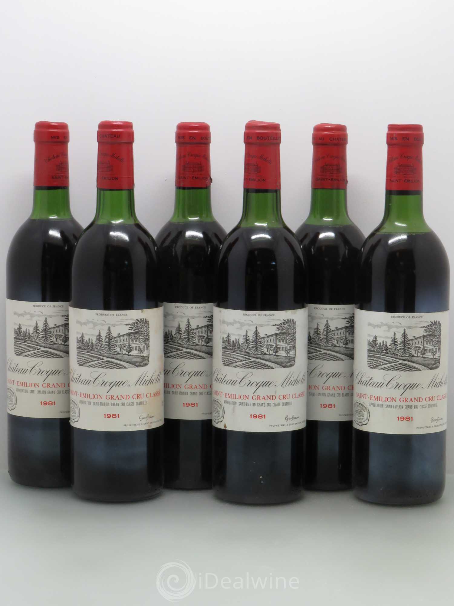 Château Croque Michotte 1981 - Lot de 6 bouteilles - 0