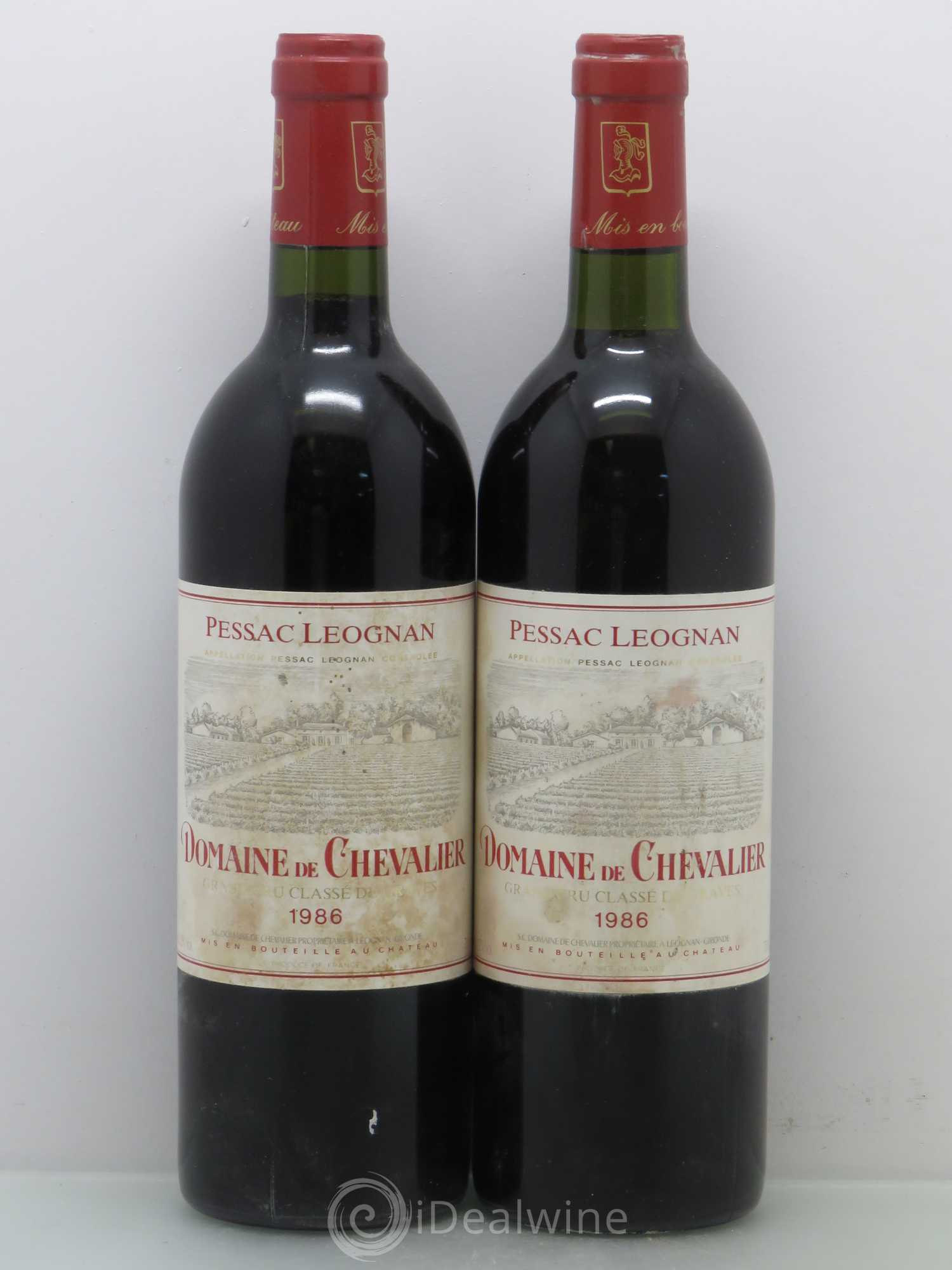 Domaine de Chevalier Cru Classé de Graves 1986 - Lot de 2 bouteilles - 0