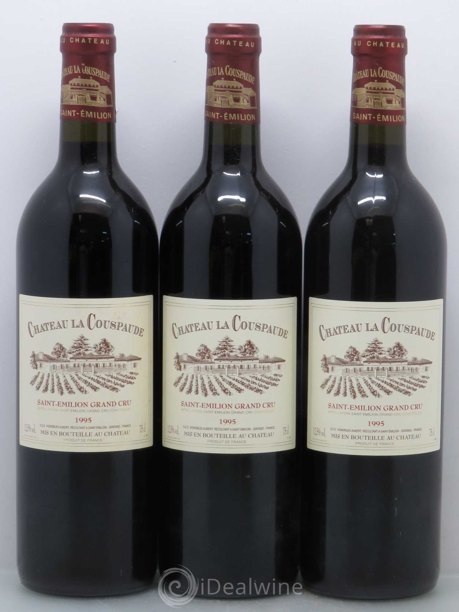 Château la Couspaude Grand Cru Classé 1995 - Lot de 3 bouteilles - 0