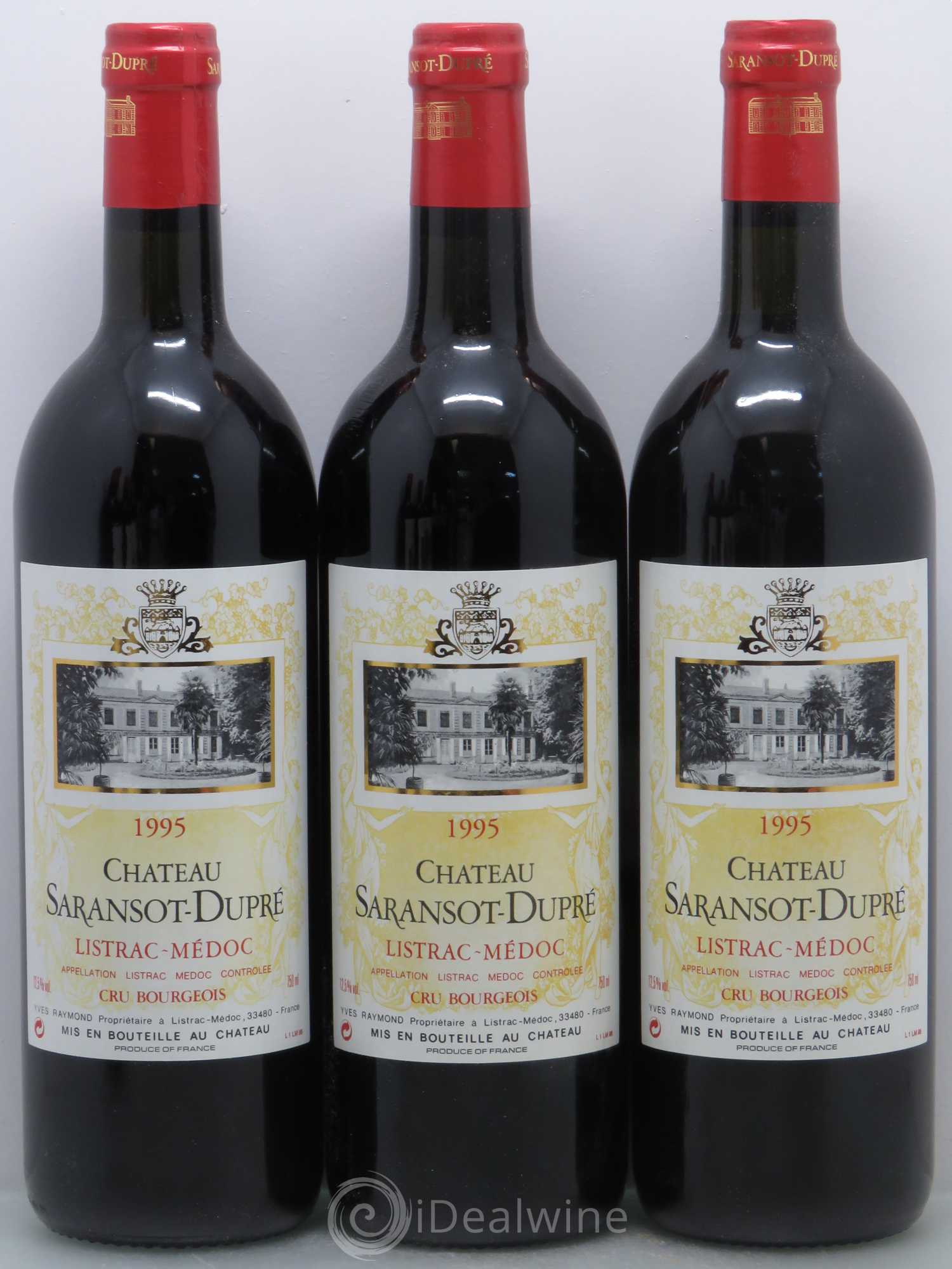 Château Saransot Dupré Cru Bourgeois 1995 - Lot de 6 bouteilles - 1