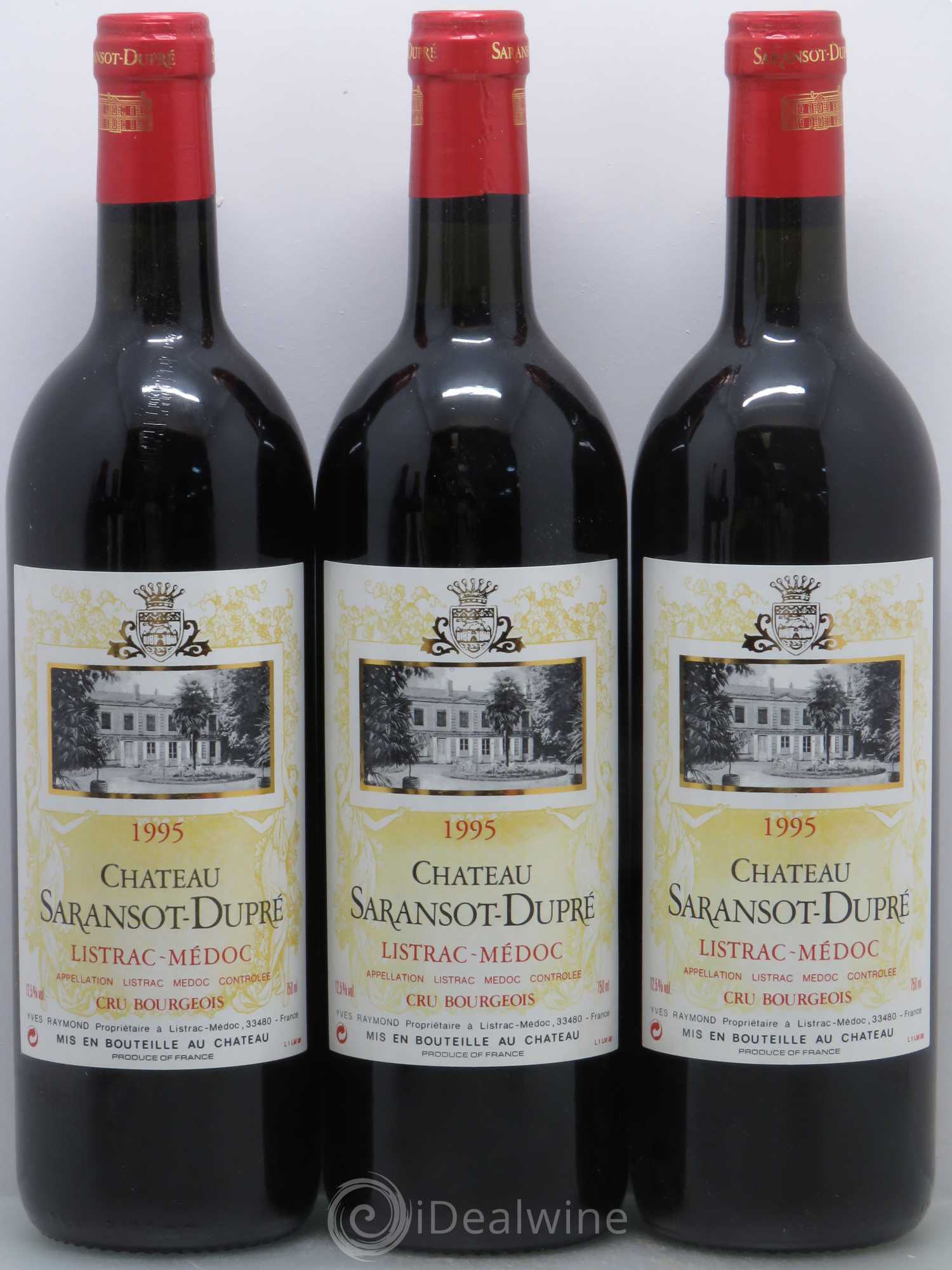 Château Saransot Dupré Cru Bourgeois 1995 - Lot de 5 bouteilles - 1