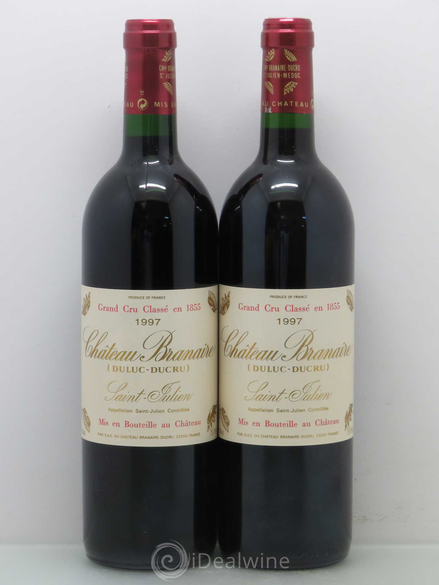 Château Branaire Ducru 4ème Grand Cru Classé 1997 - Lot de 2 bouteilles - 0