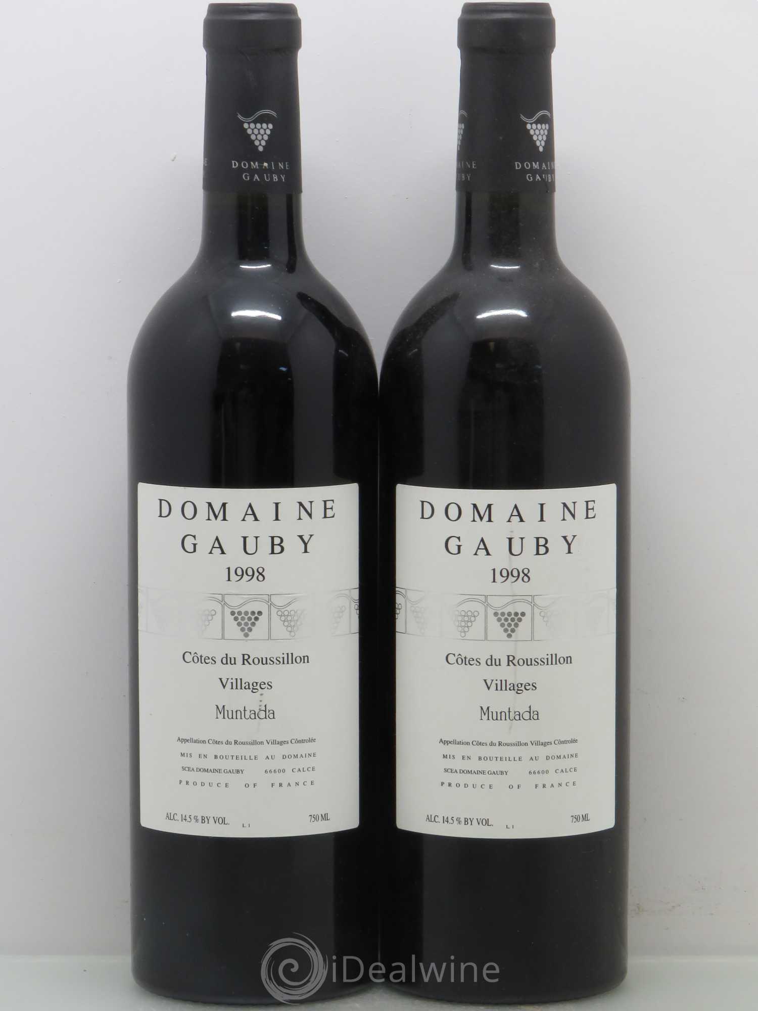 Côtes Catalanes (anciennement Côtes du Roussillon Villages) La Muntada Gauby (Domaine) 1998 - Lot de 2 bouteilles - 0