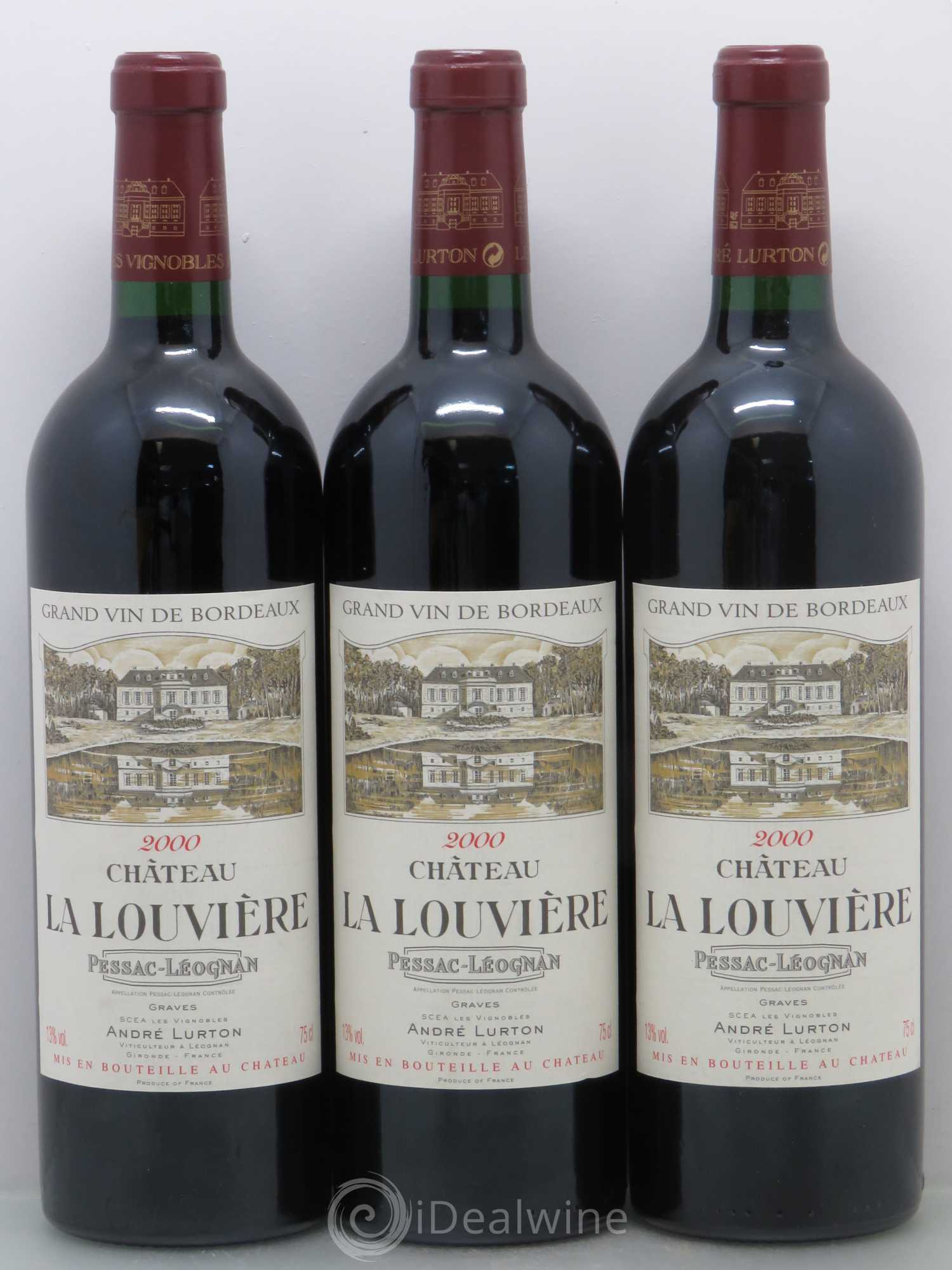 Château la Louvière 2000 - Lot de 3 bouteilles - 0