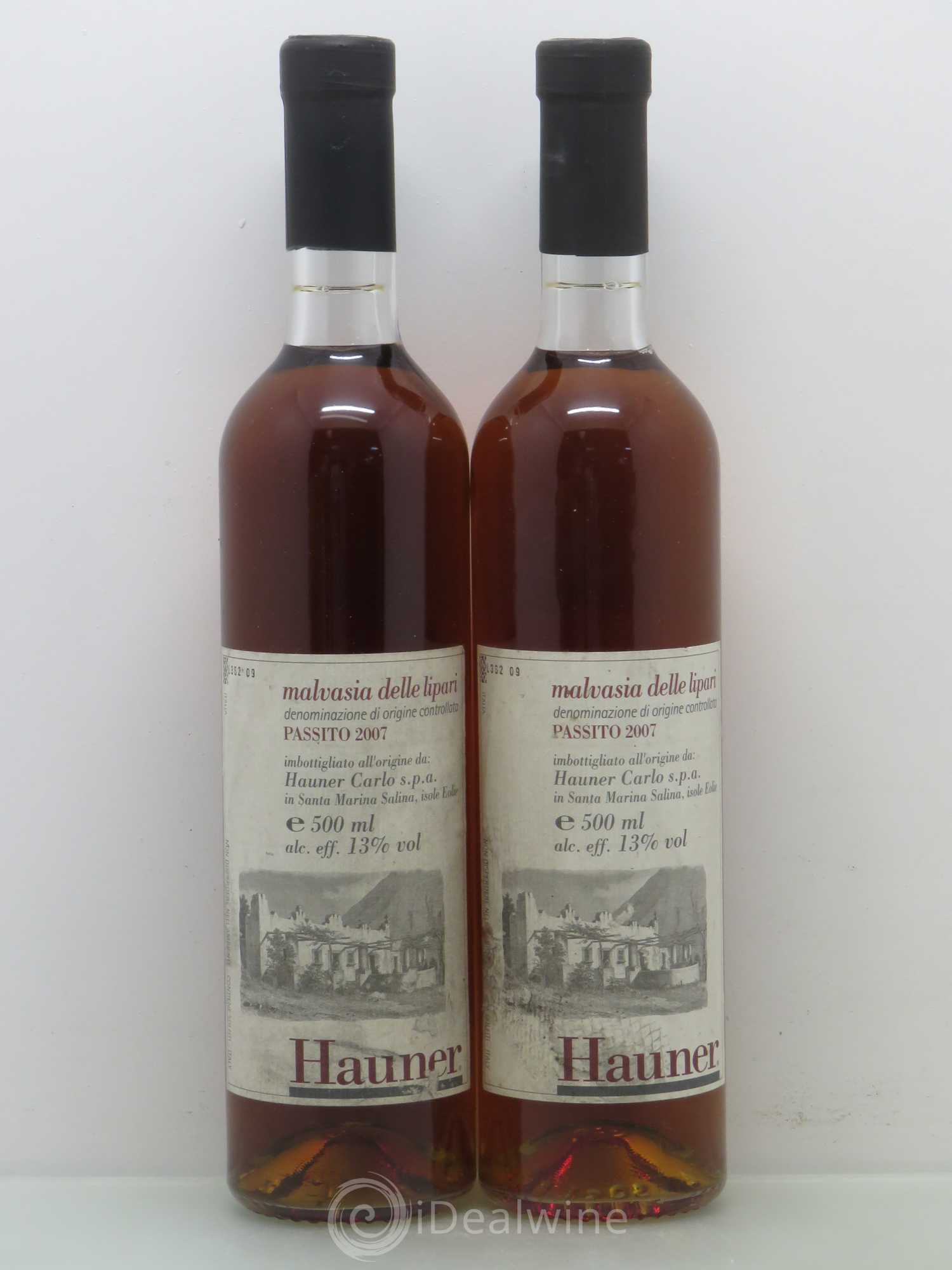 Italie Hauner Malvasia delle Lipari - Vino Passito 50 cl 2007 - Posten von 2 Flaschen - 0