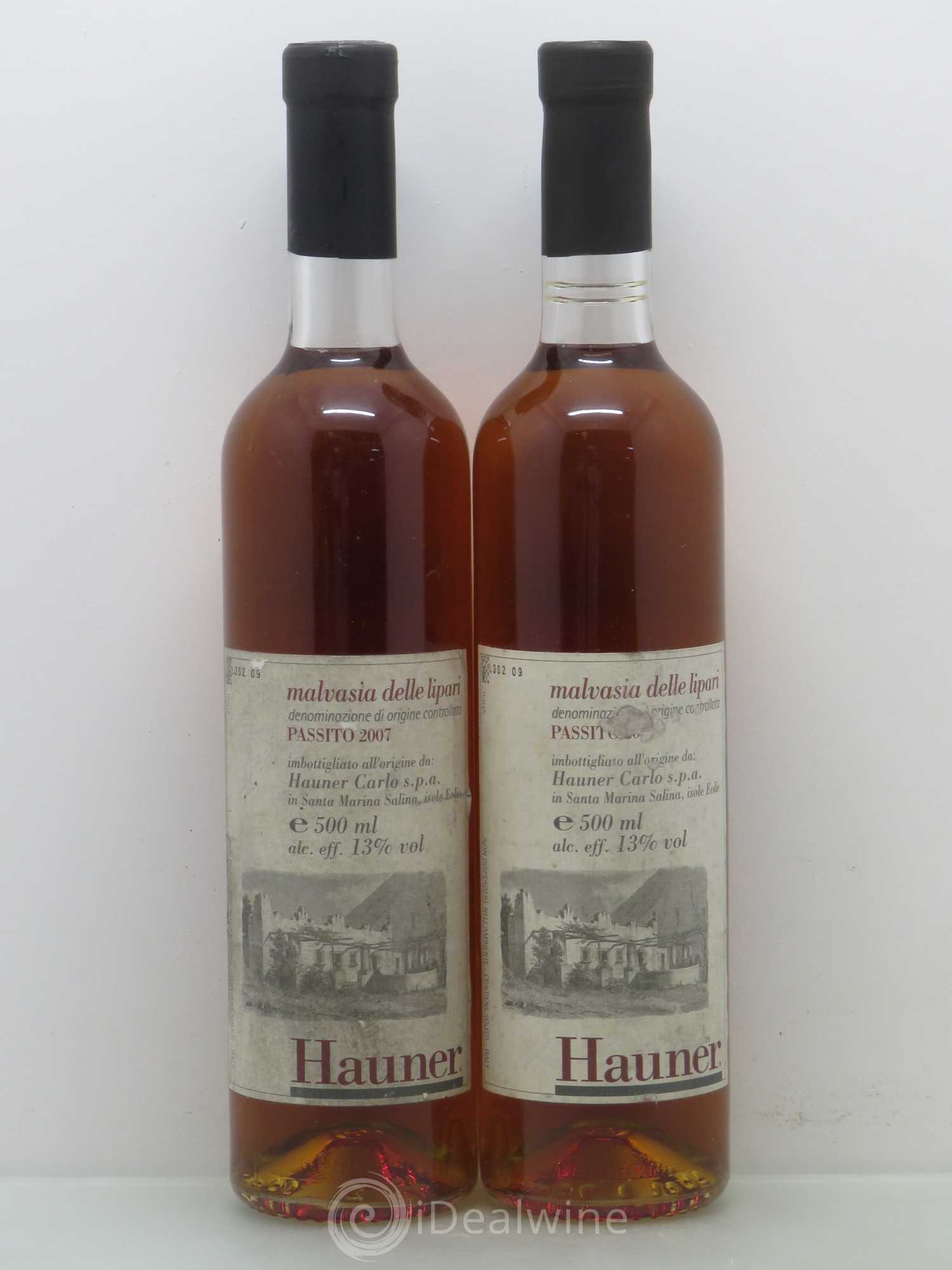 Italie Hauner Malvasia delle Lipari - Vino Passito 50 cl 2007 - Posten von 2 Flaschen - 0