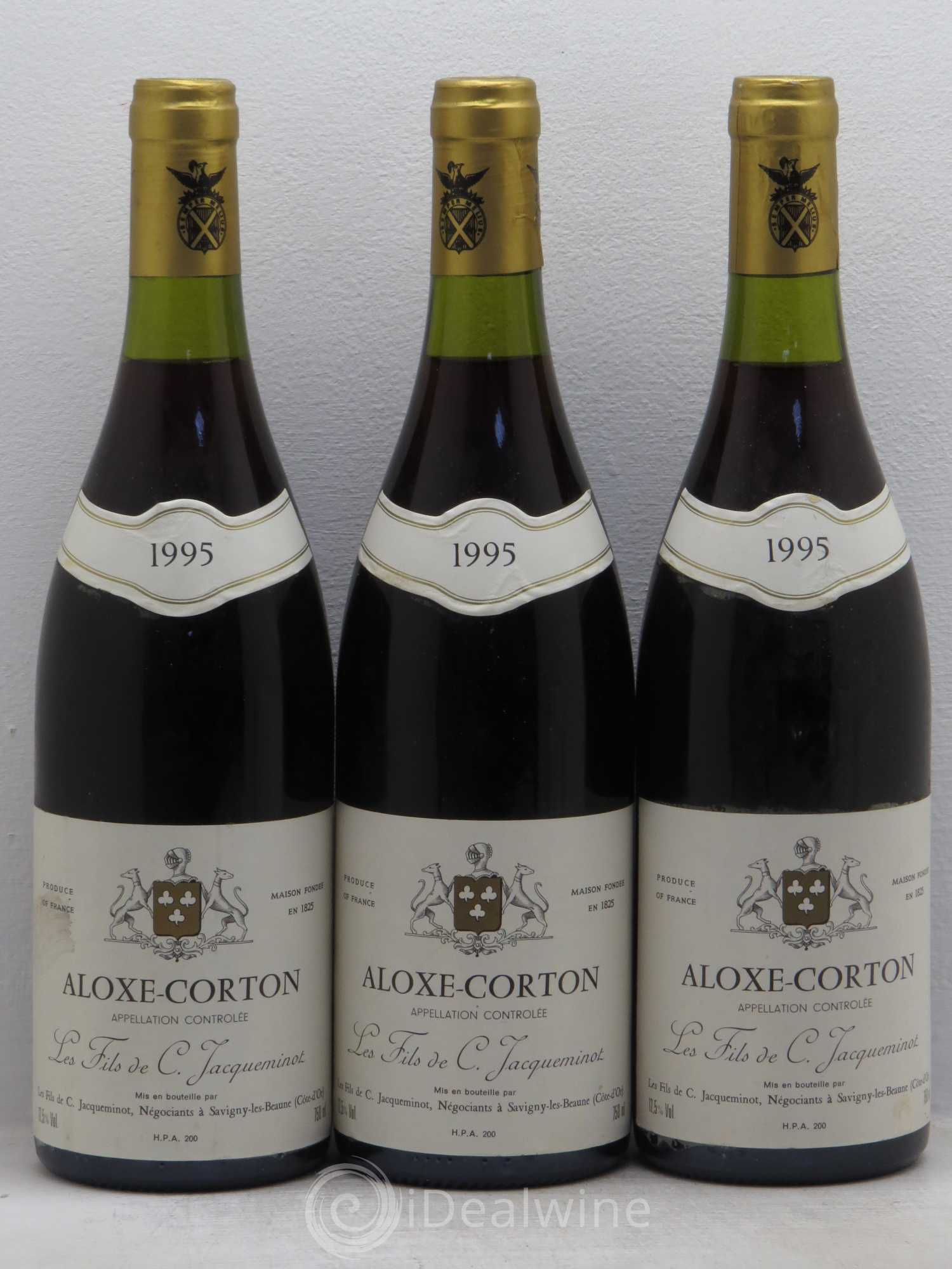 Aloxe-Corton Jacqueminot 1995 - Lot de 3 bouteilles - 0