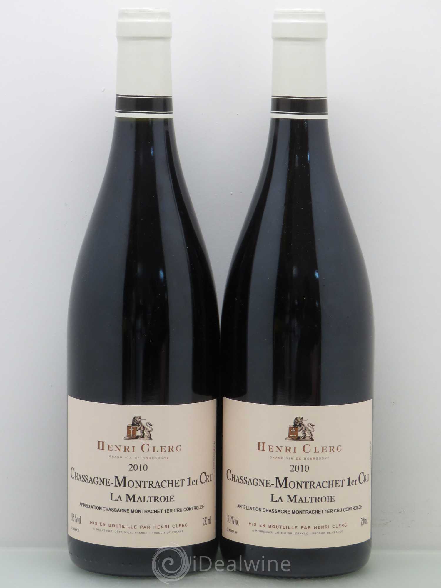 Chassagne-Montrachet 1er Cru La Maltroie Henri Clerc 2010 - Posten von 2 Flaschen - 0