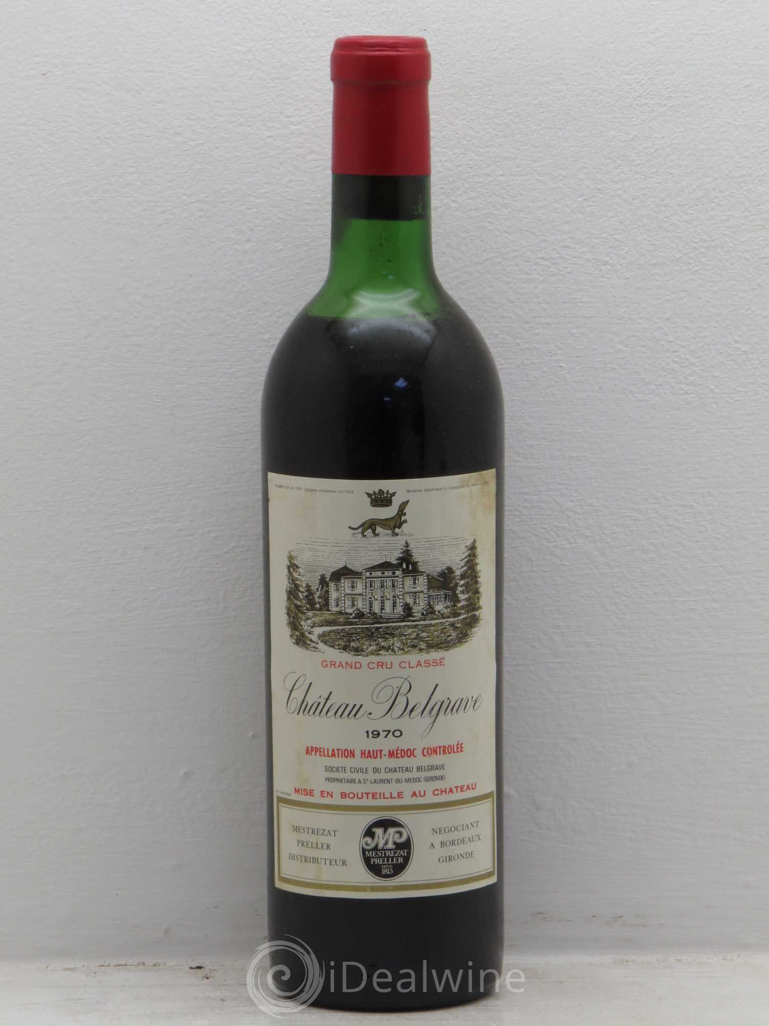Château Belgrave 5ème Grand Cru Classé 1970 - Lot de 6 bouteilles - 0