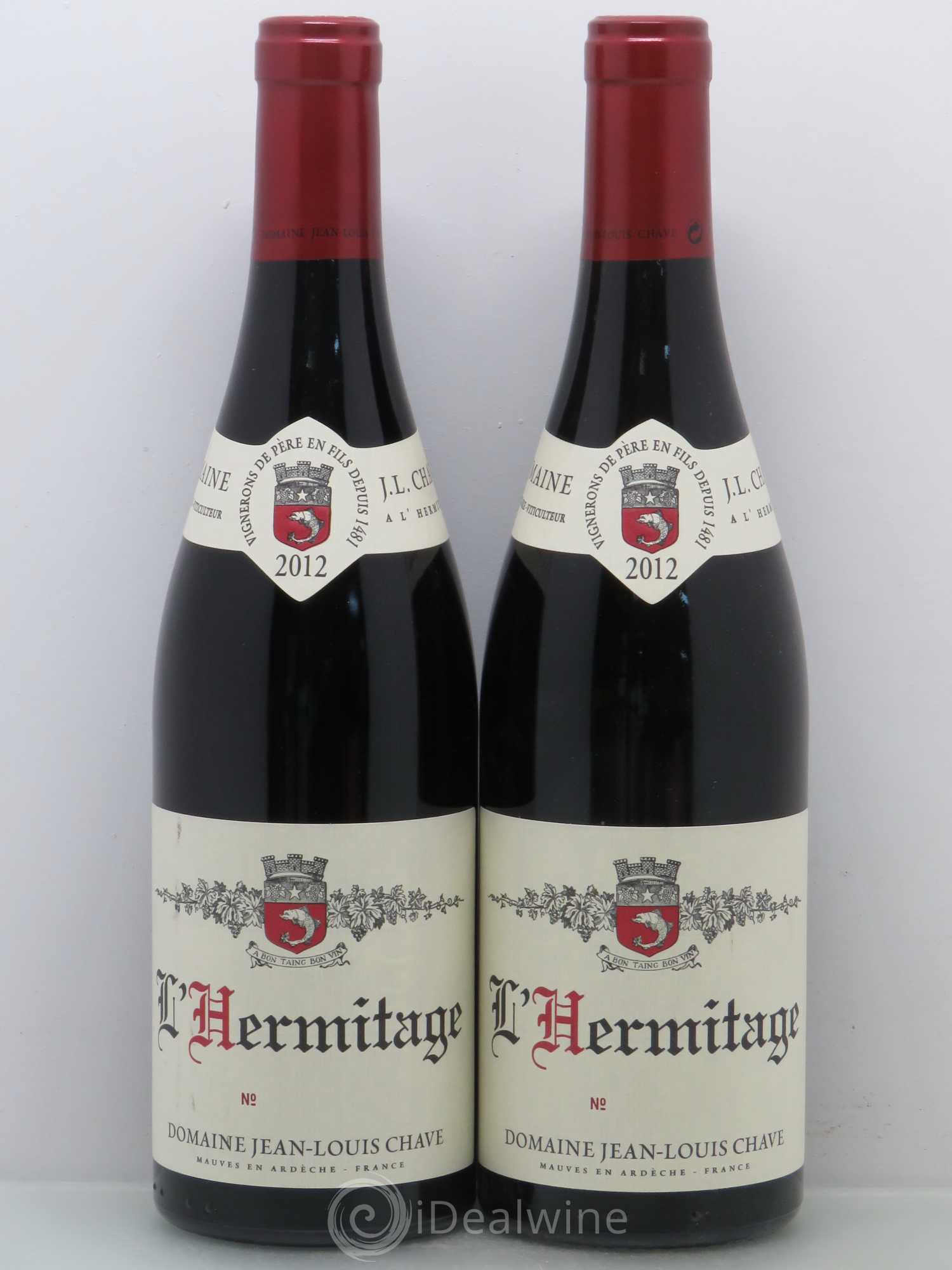 Hermitage Jean-Louis Chave 2012 - Lot de 2 bouteilles - 0