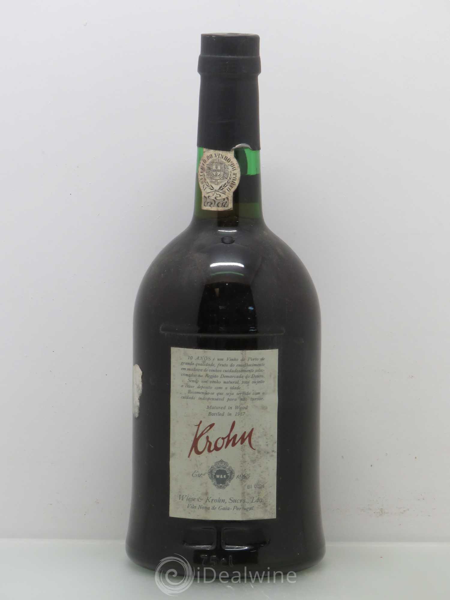 Porto Krohn 10 Y old port tawny sweet - bottled 1987 - Posten von 1 Flasche - 1