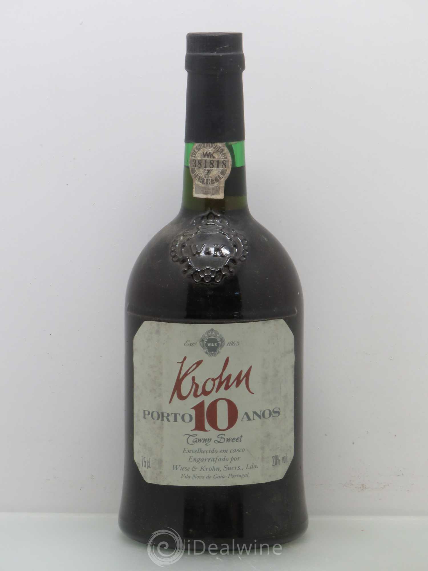 Porto Krohn 10 Y old port tawny sweet - bottled 1987 - Posten von 1 Flasche - 0