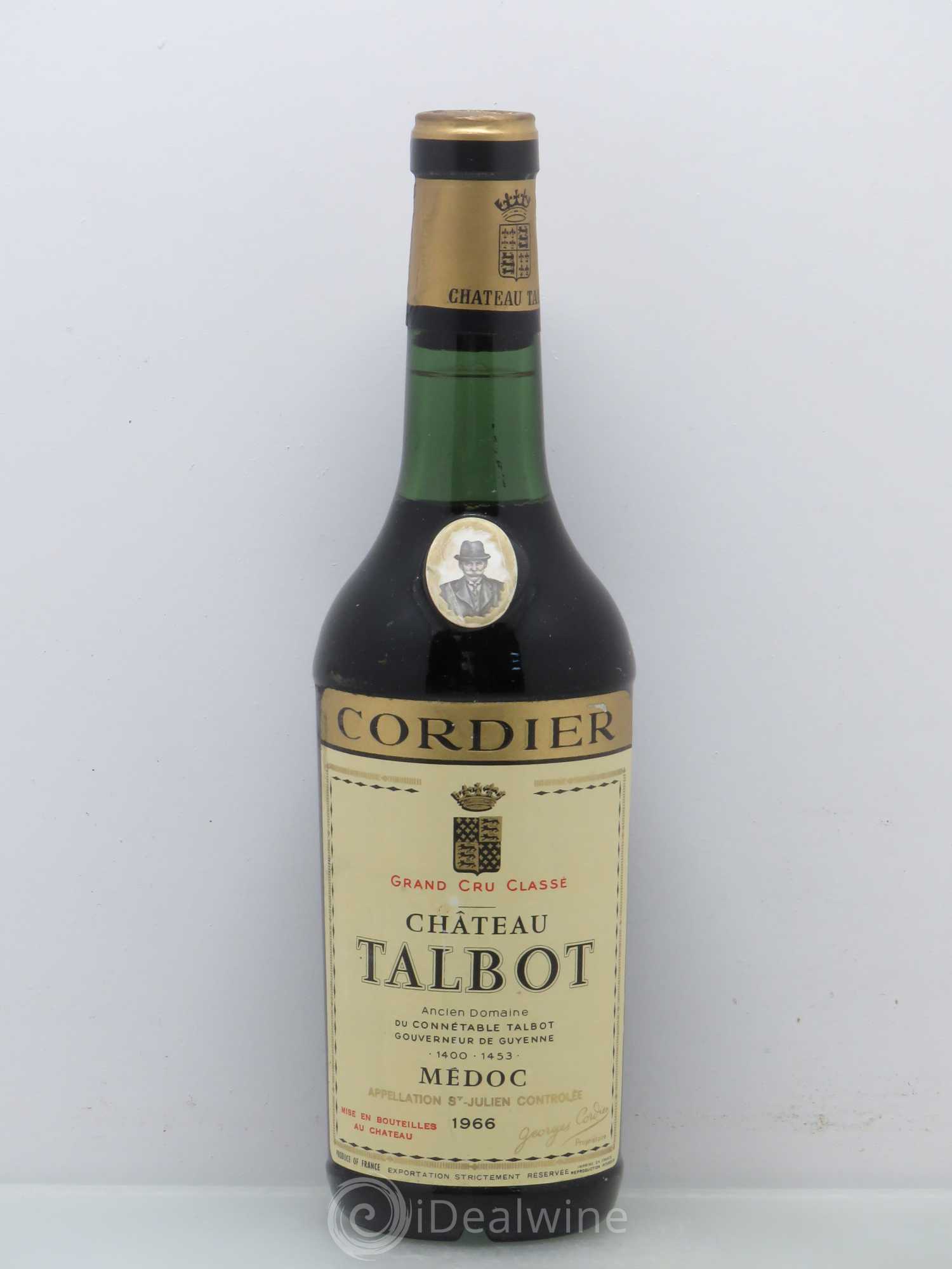 Château Talbot 4ème Grand Cru Classé 1966 - Lot de 1 demi bouteille - 0