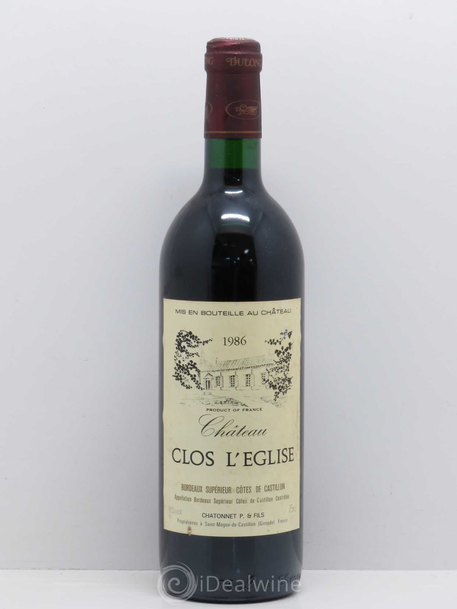 Clos l'Eglise 1986 - Lot de 1 bouteille - 0