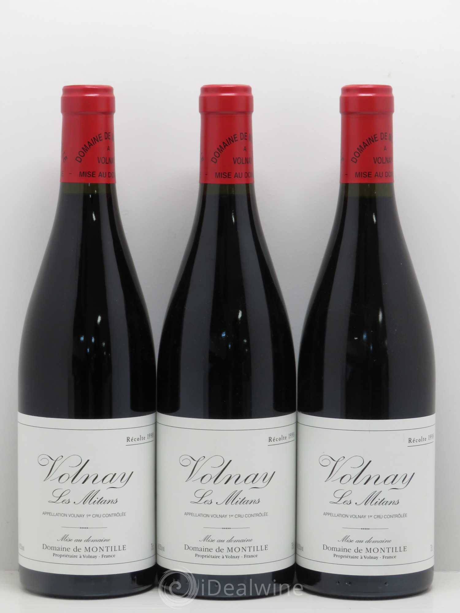 Volnay 1er Cru Les Mitans De Montille (Domaine) 1998 - Lot de 3 bouteilles - 0