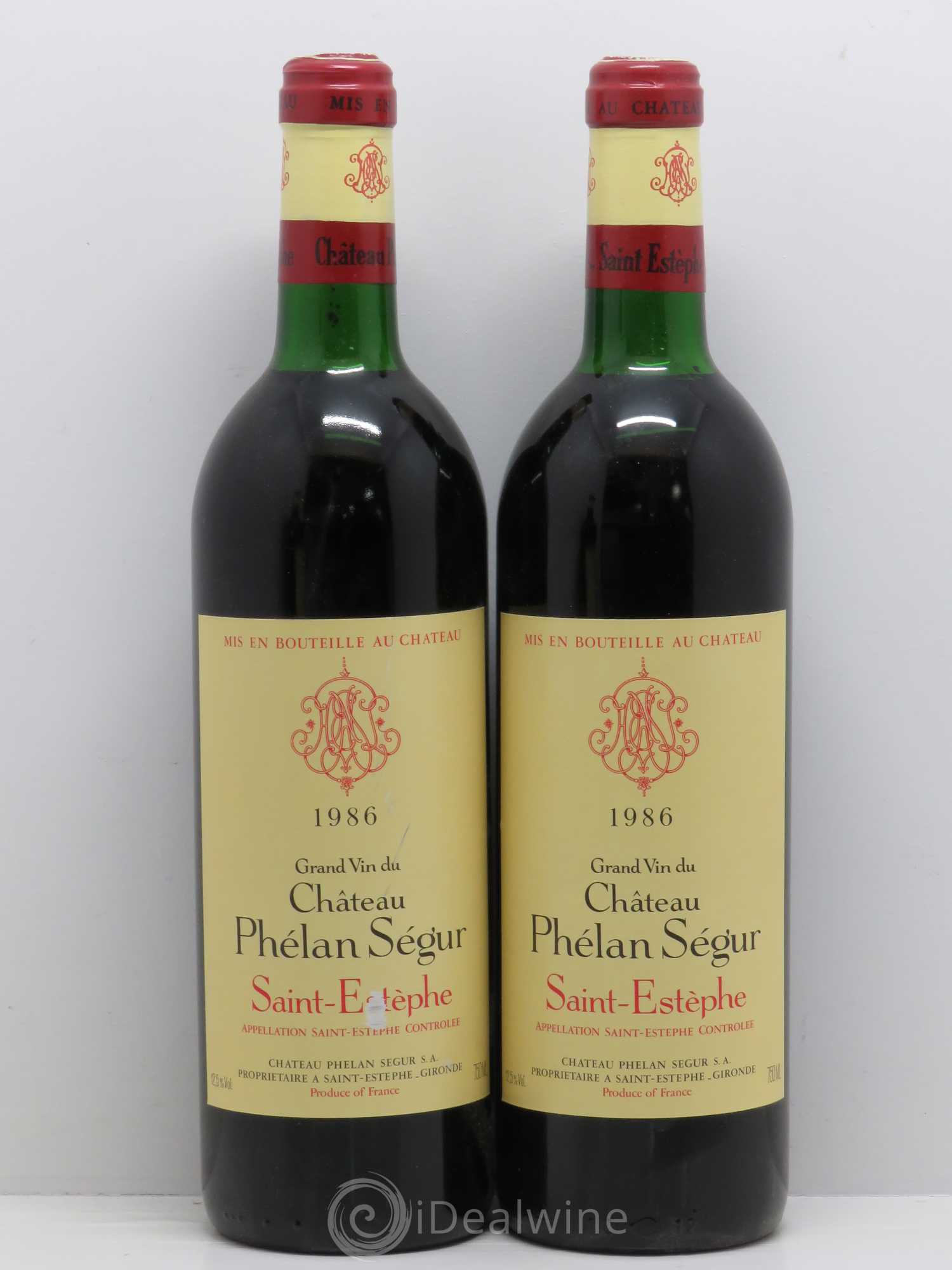 Château Phélan Ségur 1986 - Lot de 2 bouteilles - 0