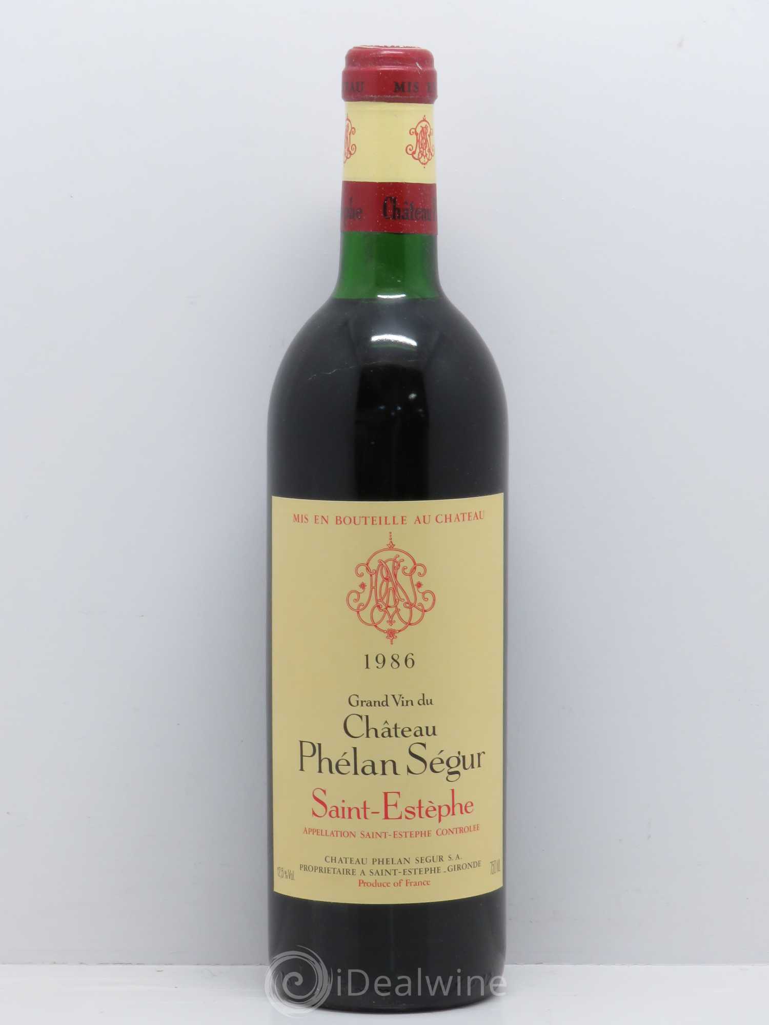 Château Phélan Ségur 1986 - Lot de 1 bouteille - 0