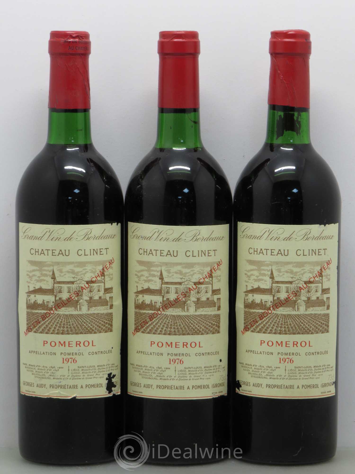 Château Clinet 1976 - Lot de 3 bouteilles - 0
