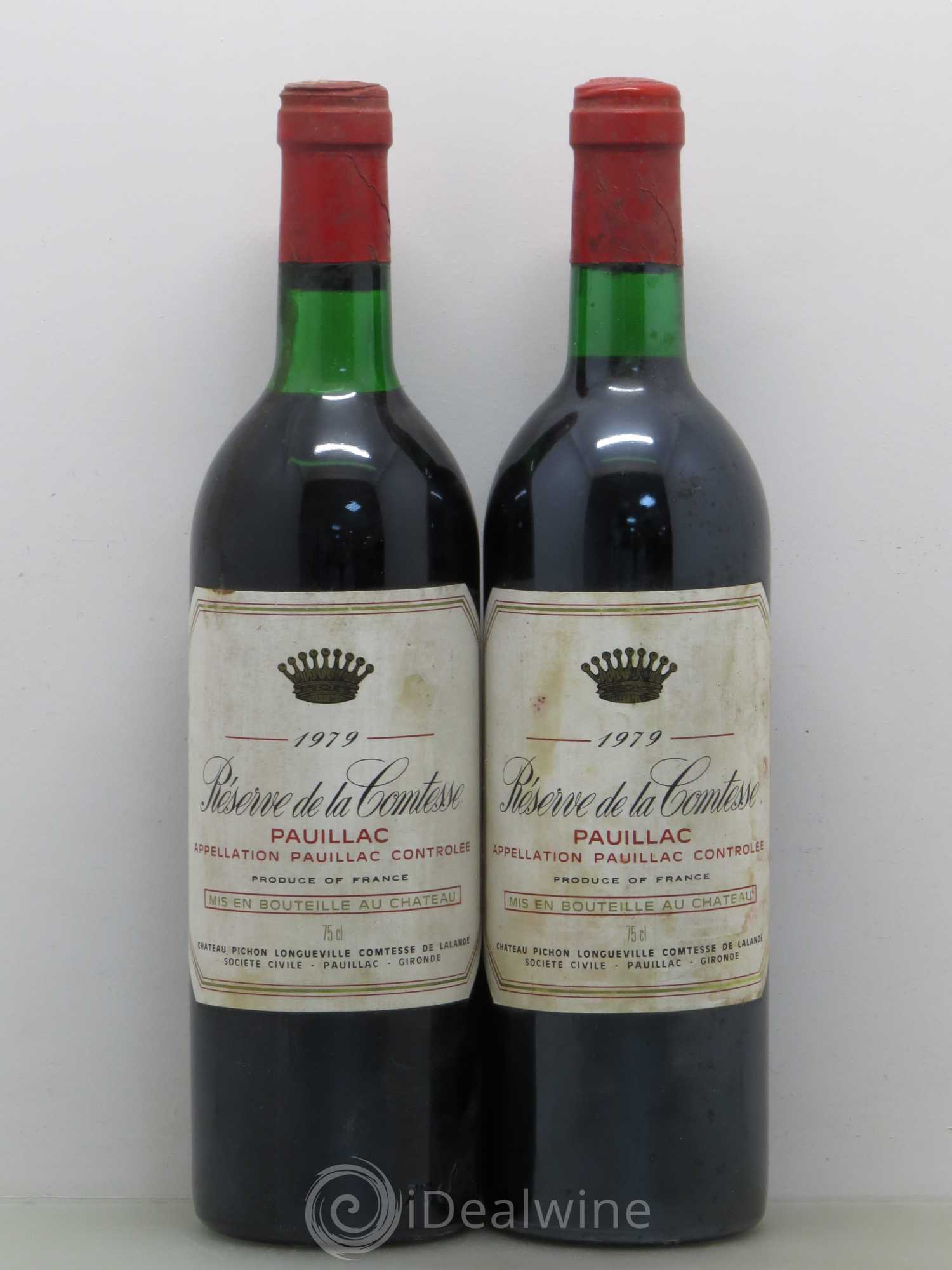 Réserve de la Comtesse Second Vin 1979 - Lot de 2 bouteilles - 0