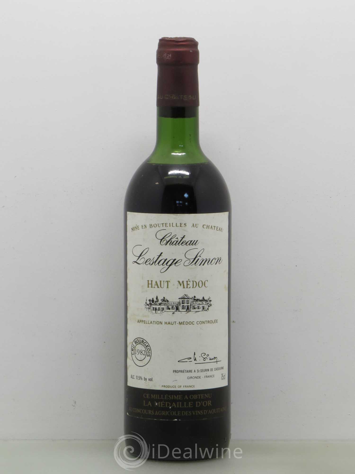 Château Lestage Simon Cru Bourgeois 1982 - Lot de 1 bouteille - 0