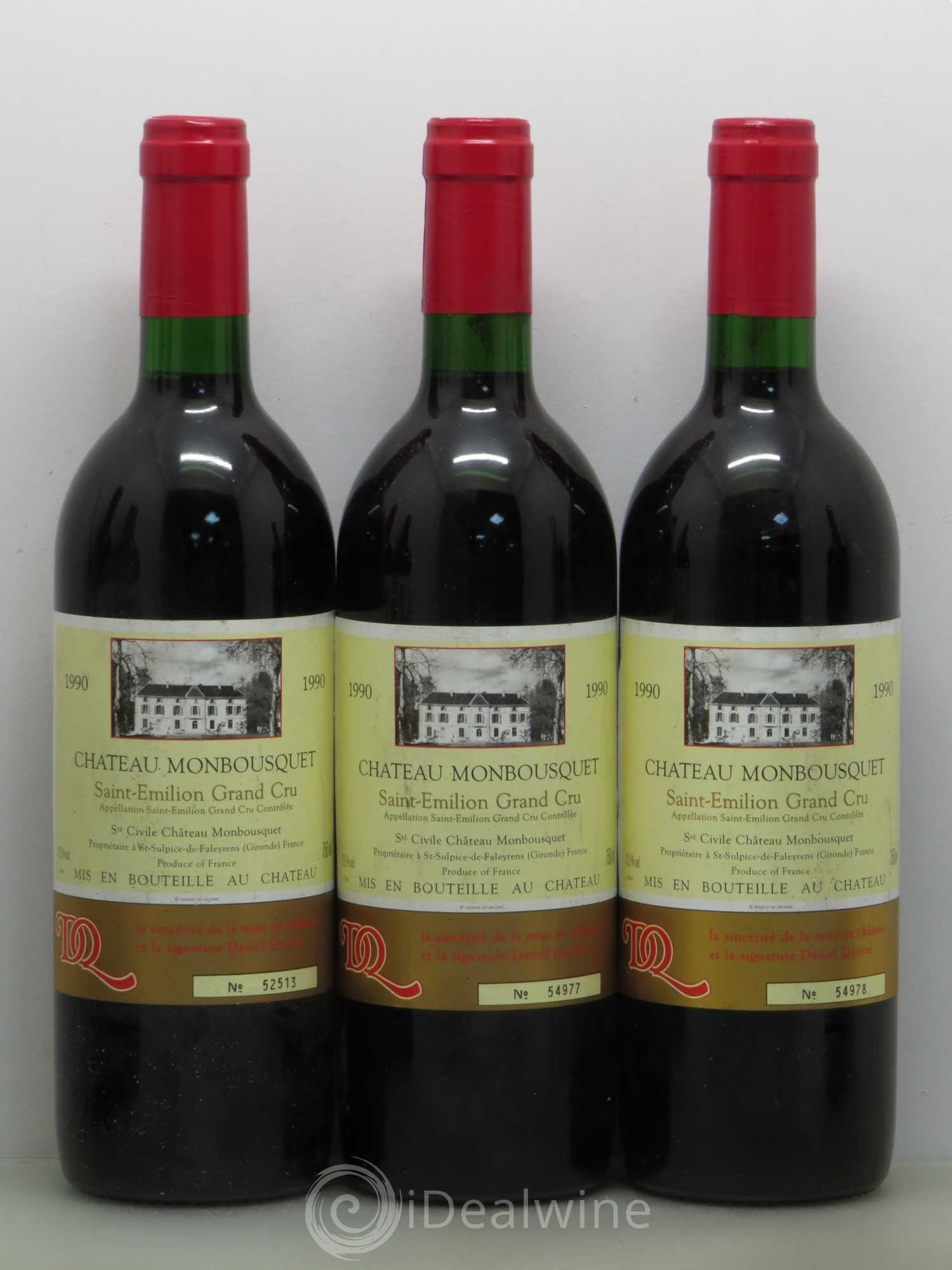 Château Monbousquet Grand Cru Classé 1990 - Lot de 6 bouteilles - 1