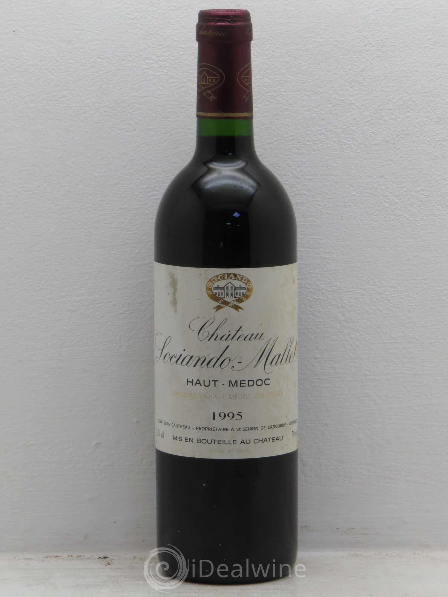 Château Sociando Mallet 1995 - Lot de 1 bouteille - 0