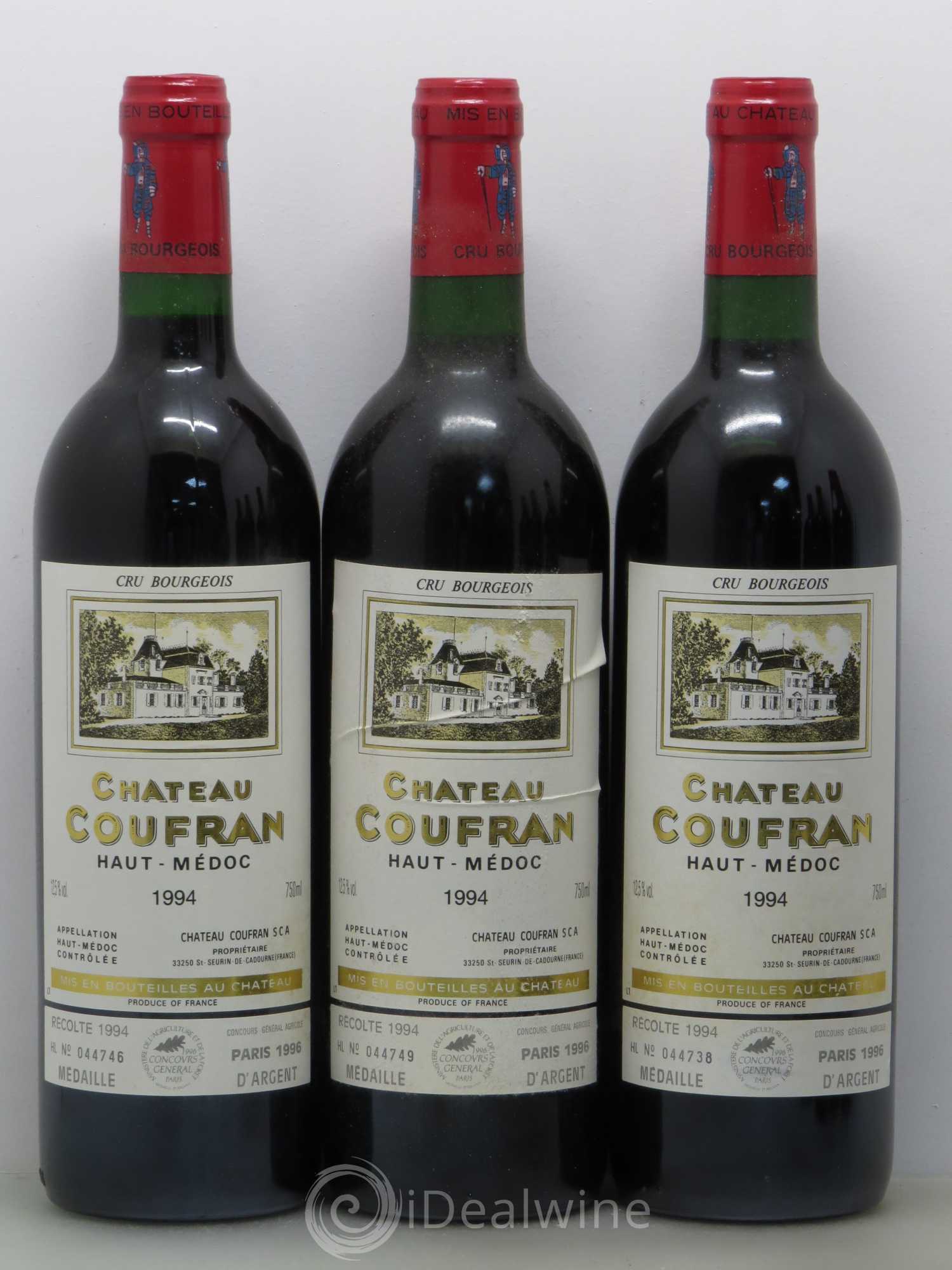 Château Coufran Cru Bourgeois 1994 - Lot de 6 bouteilles - 1