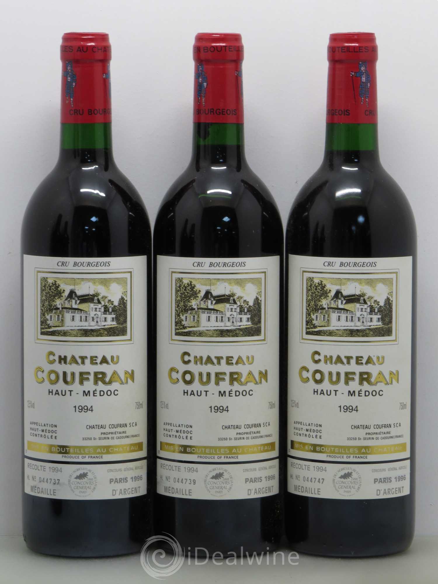 Château Coufran Cru Bourgeois 1994 - Lot de 5 bouteilles - 1