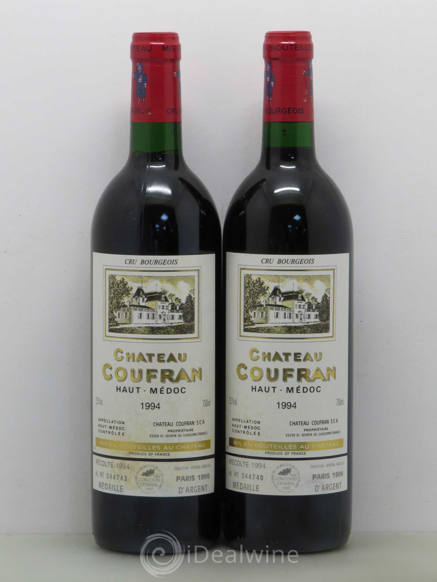 Château Coufran Cru Bourgeois 1994 - Lot de 5 bouteilles - 2