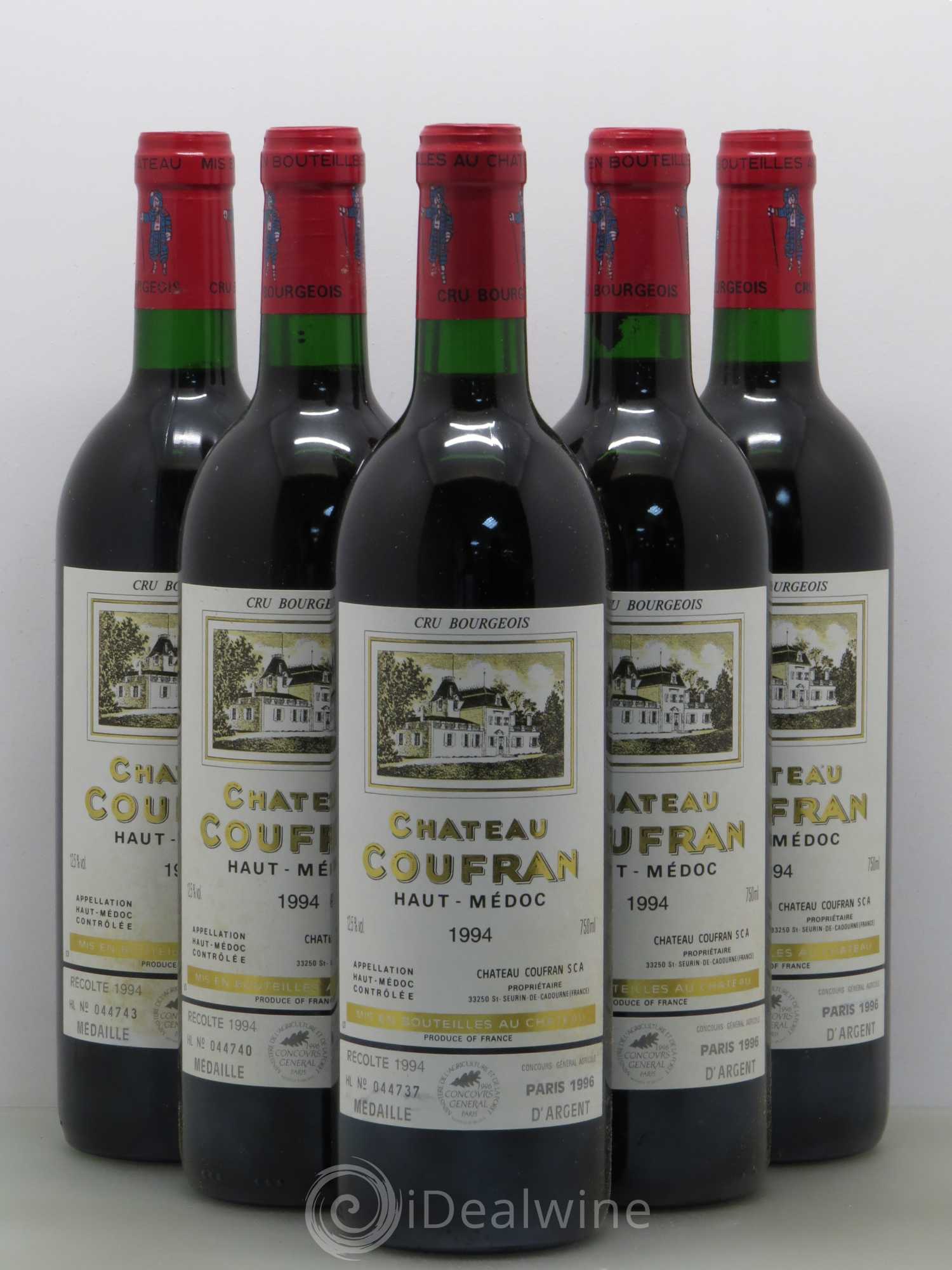 Château Coufran Cru Bourgeois 1994 - Lot de 5 bouteilles - 0