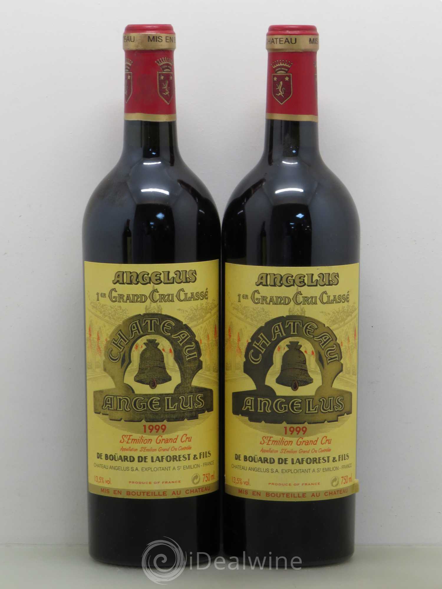 Château Angélus 1er Grand Cru Classé A 1999 - Lot de 2 bouteilles - 0