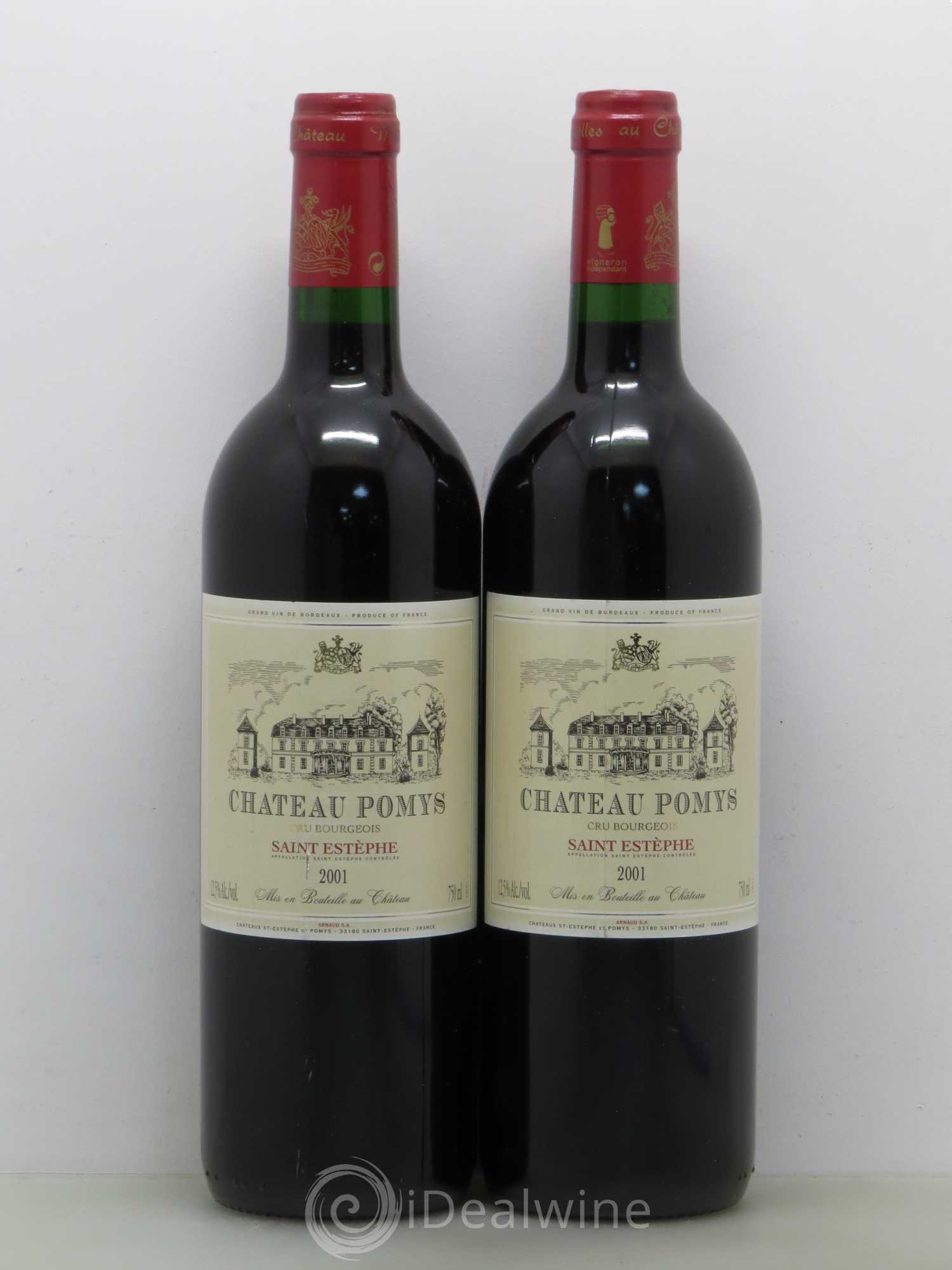Château Pomys Cru Bourgeois 2001 - Lot de 2 bouteilles - 0