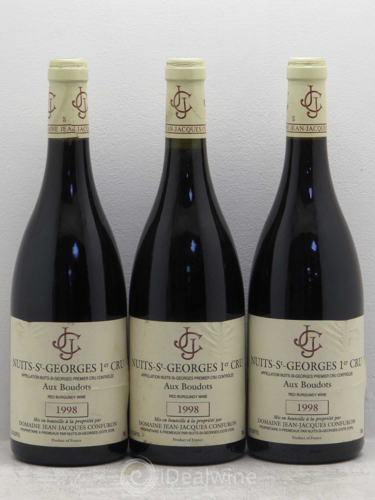 Nuits-Saint-Georges 1er Cru Aux Boudots Jean-Jacques Confuron 1998 - Lot de 3 bouteilles - 0