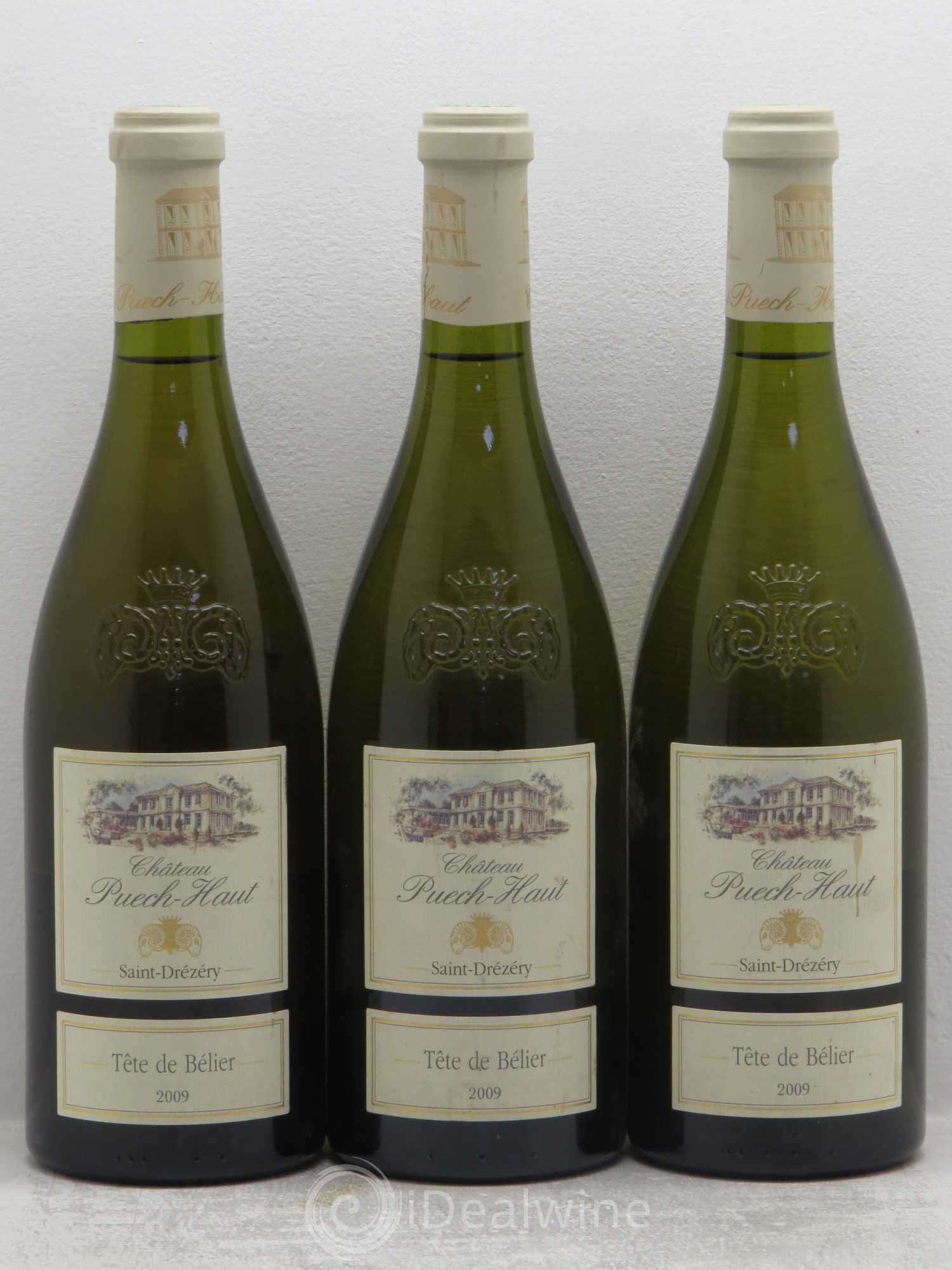 Coteaux du Languedoc Château Puech-Haut Gérard Bru Tête de Bélier 2009 - Posten von 3 Flaschen - 0