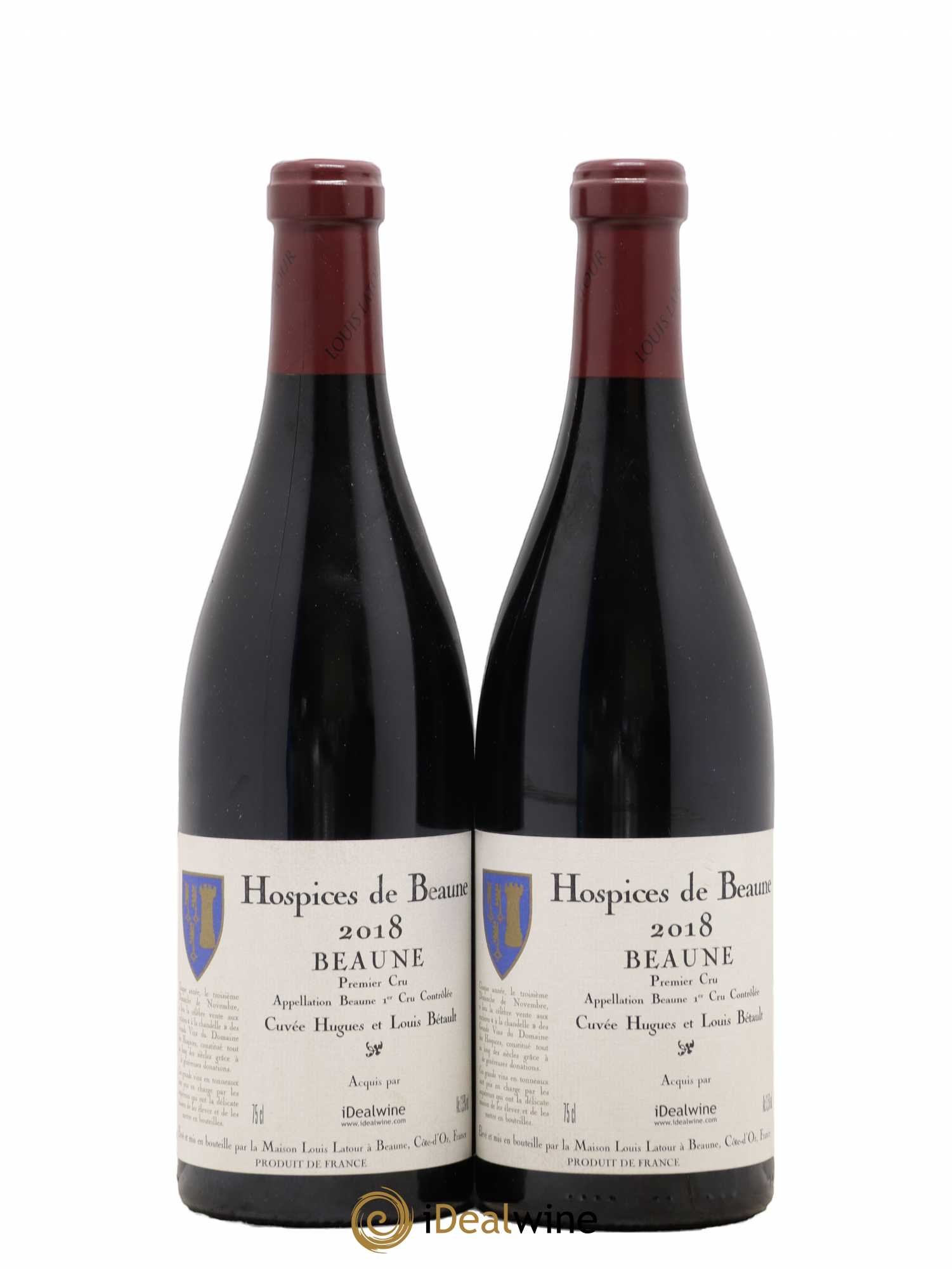 Beaune 1er Cru Hospices de Beaune cuvée Hugues et Louis Bétault Louis Latour (sans prix de réserve) 2018 - Lot de 2 bouteilles - 0