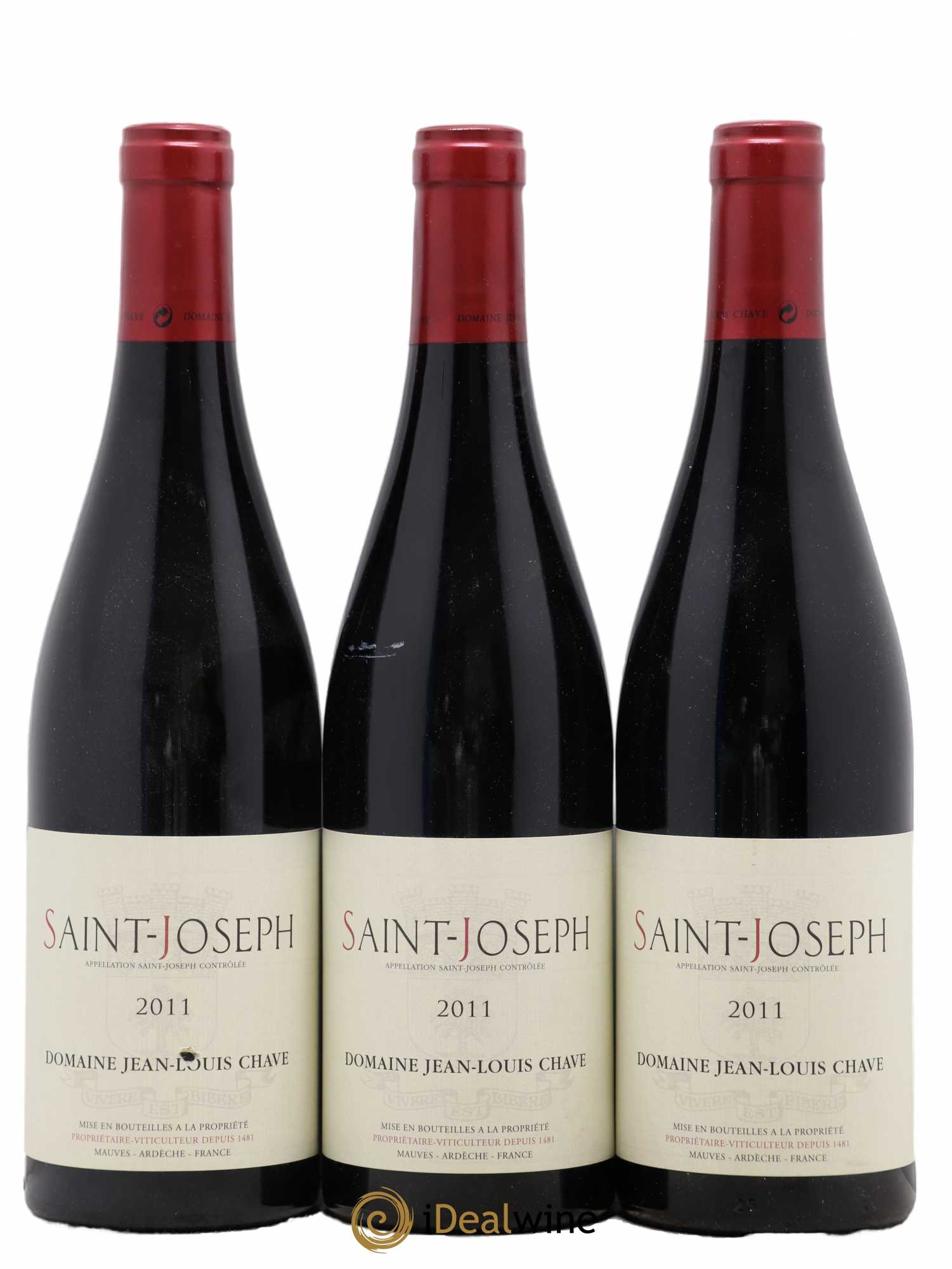 Saint-Joseph Jean-Louis Chave (sans prix de réserve) 2011 - Lot de 3 bouteilles - 0