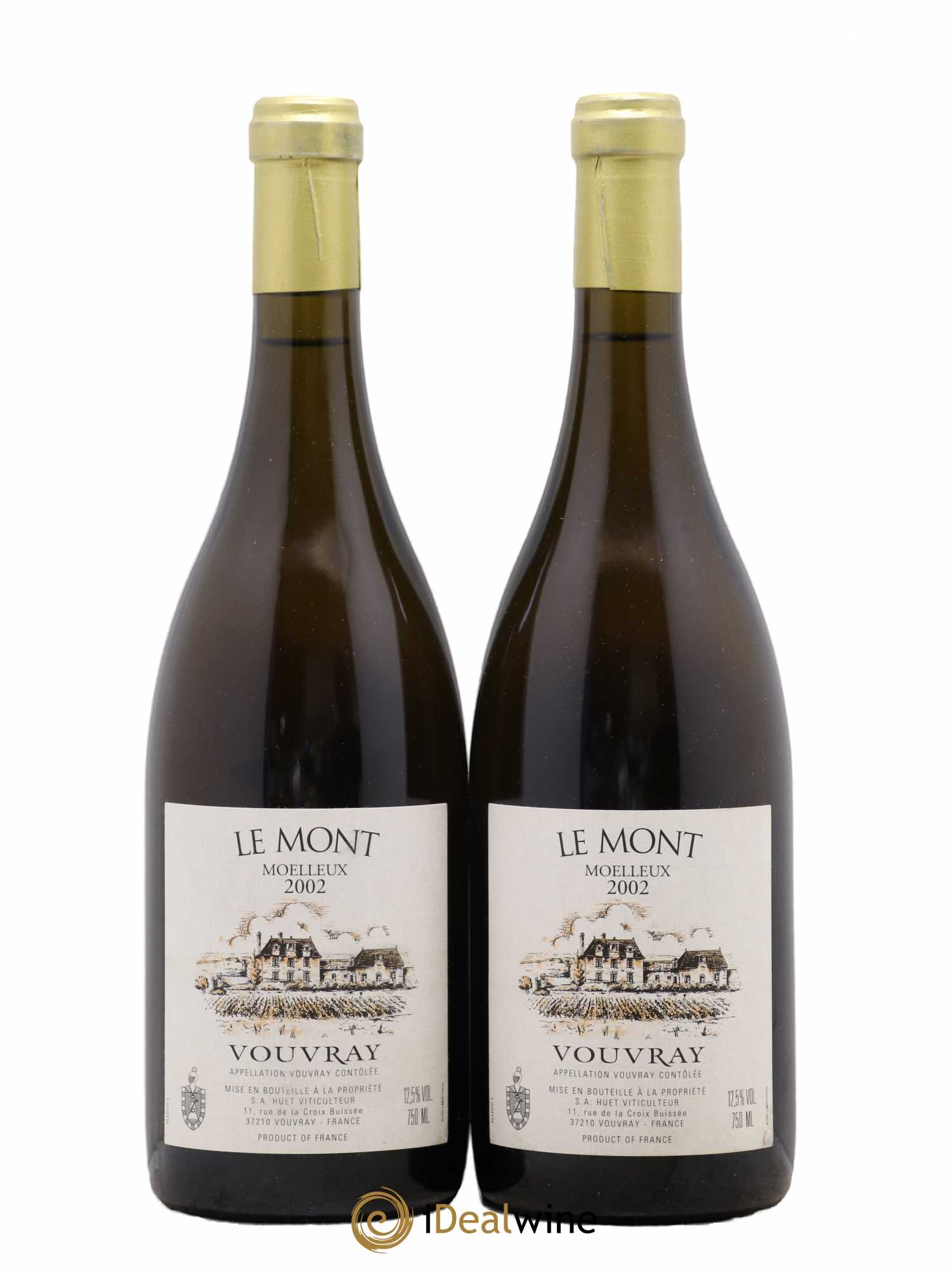 Vouvray Le Mont Moelleux Domaine Huet (senza prezzo di riserva) 2002 - Lotto di 2 bottiglie - 0