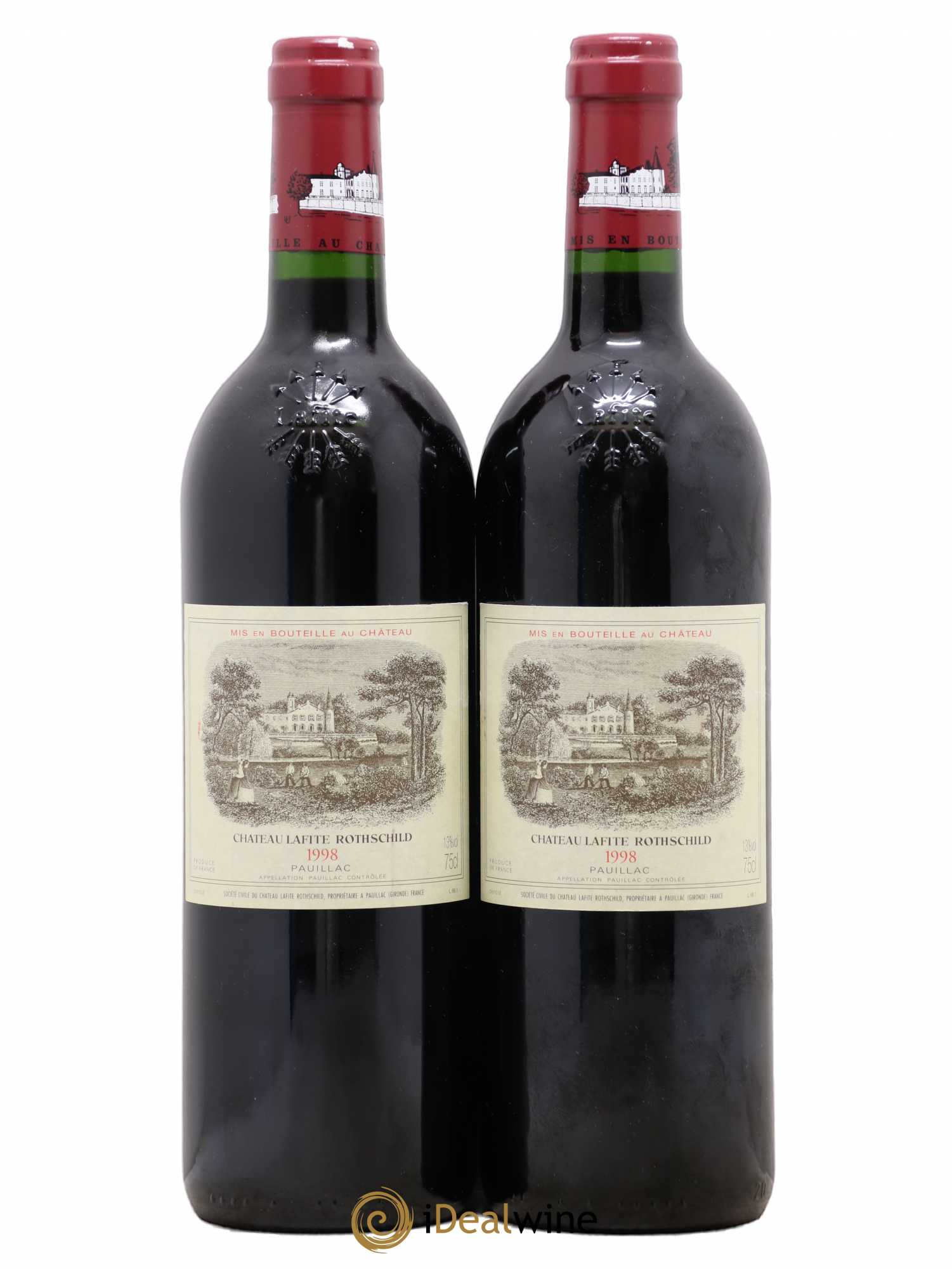 Château Lafite Rothschild 1er Grand Cru Classé 1998 - Lot de 2 bouteilles - 0