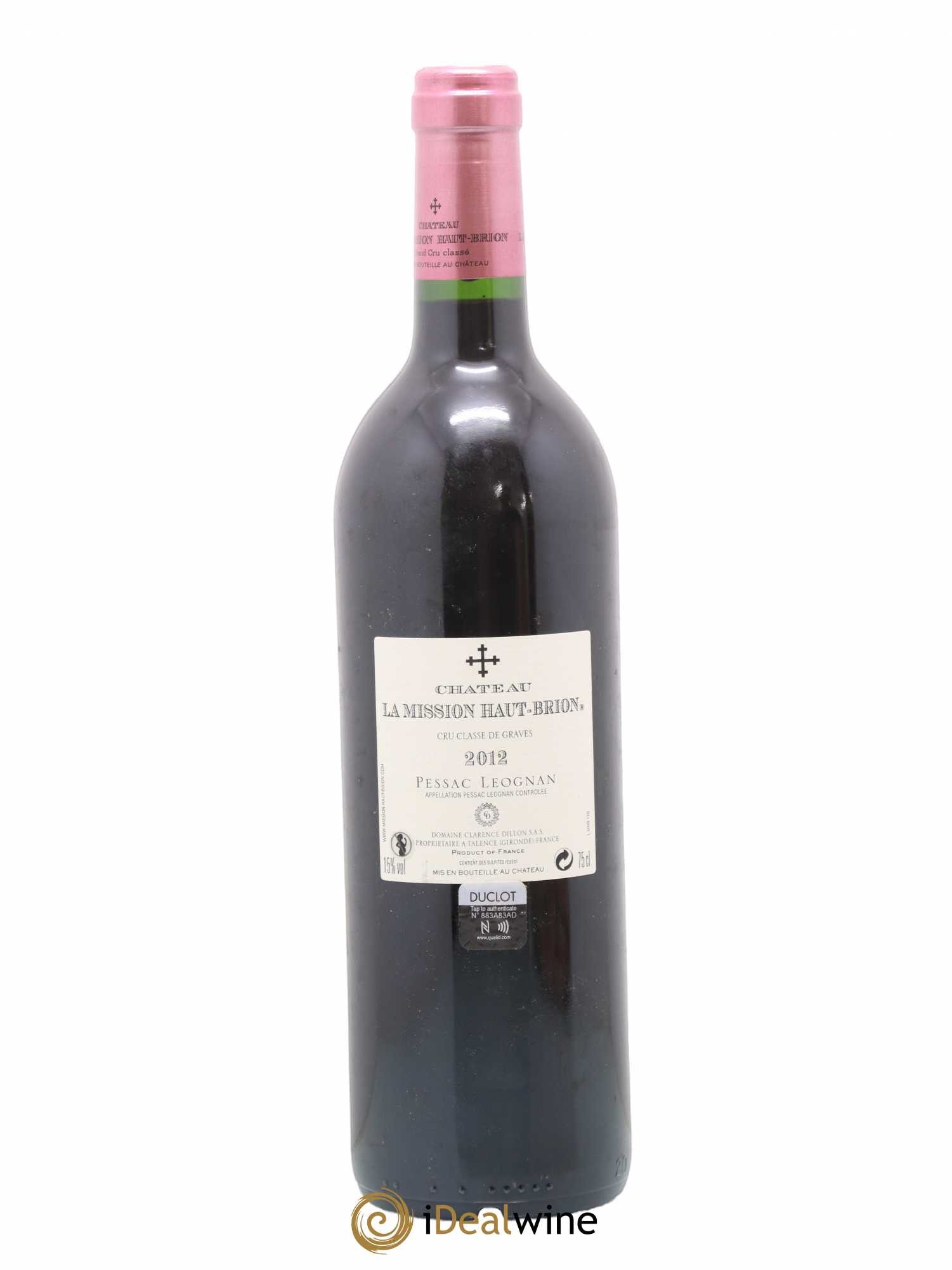 Château la Mission Haut-Brion Cru Classé de Graves 2012 - Lot de 1 bouteille - 1