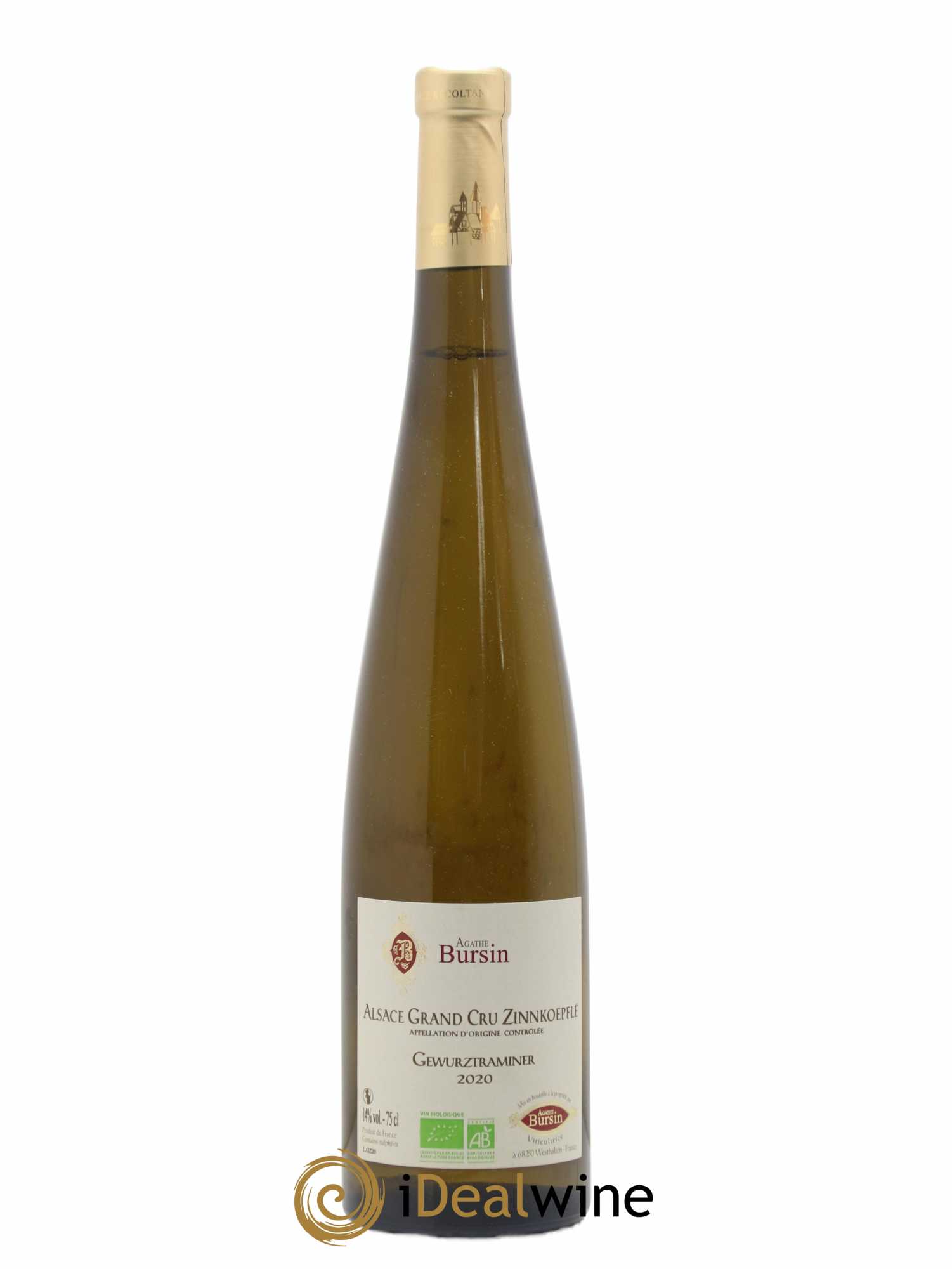 Alsace Gewurztraminer Grand Cru Zinnkoepflé Agathe Bursin (sans prix de réserve) 2020 - Lot de 1 bouteille - 0
