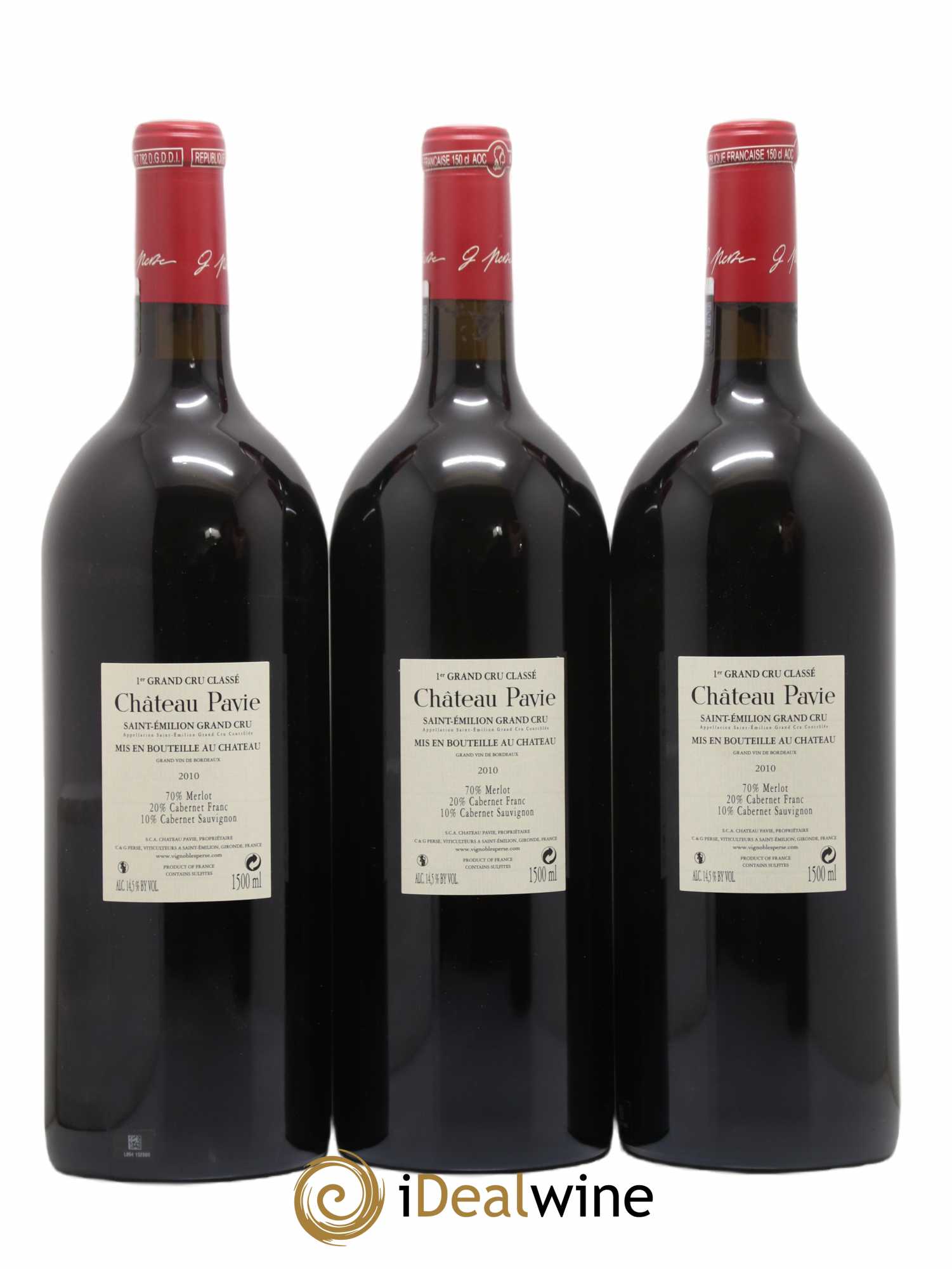 Château Pavie 1er Grand Cru Classé A 2010 - Lot de 3 magnums - 1