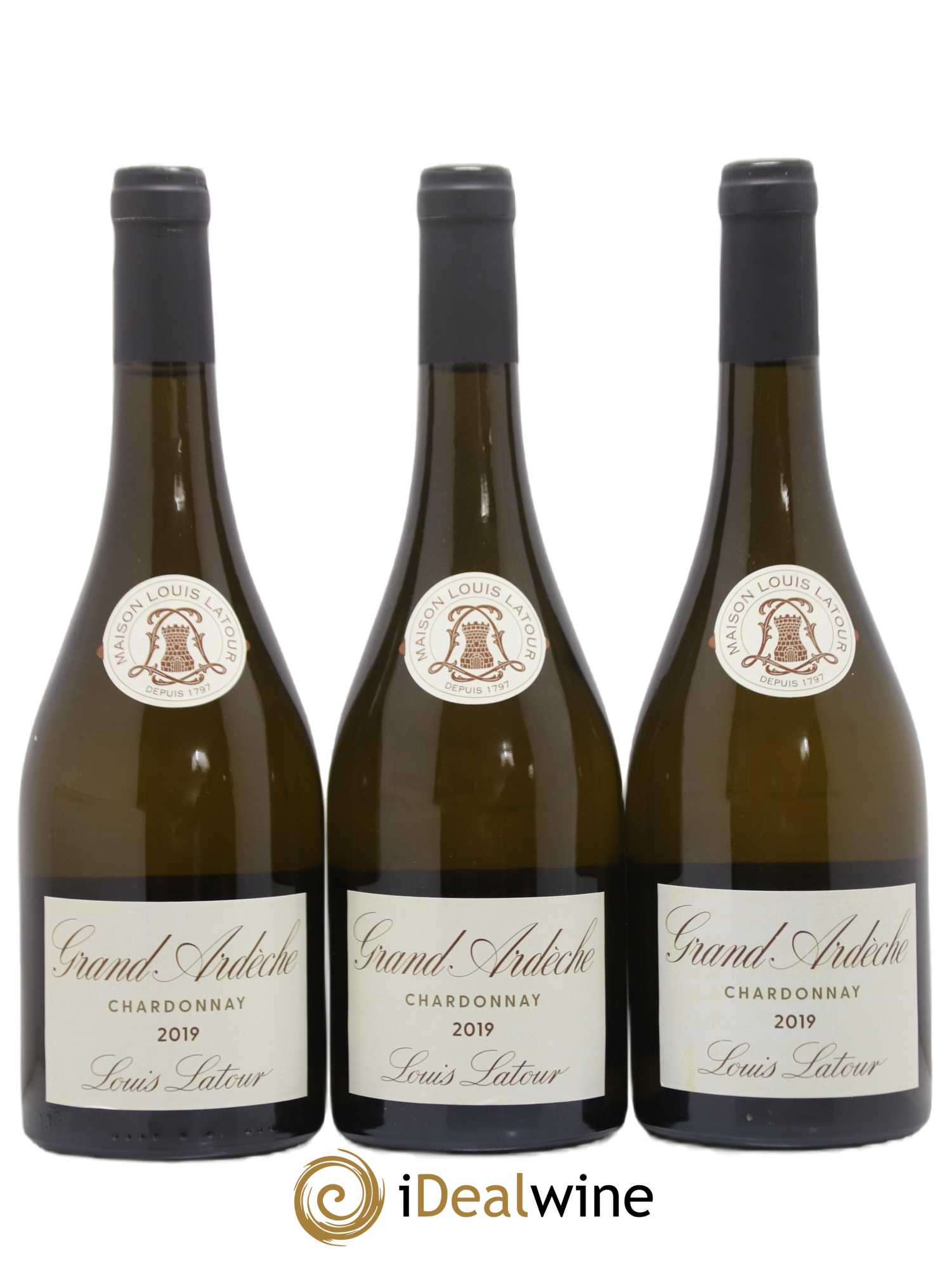 Ardèche Grand Ardèche Chardonnay Louis Latour (senza prezzo di riserva) (senza prezzo di riserva) 2019 - Lotto di 3 bottiglie - 0