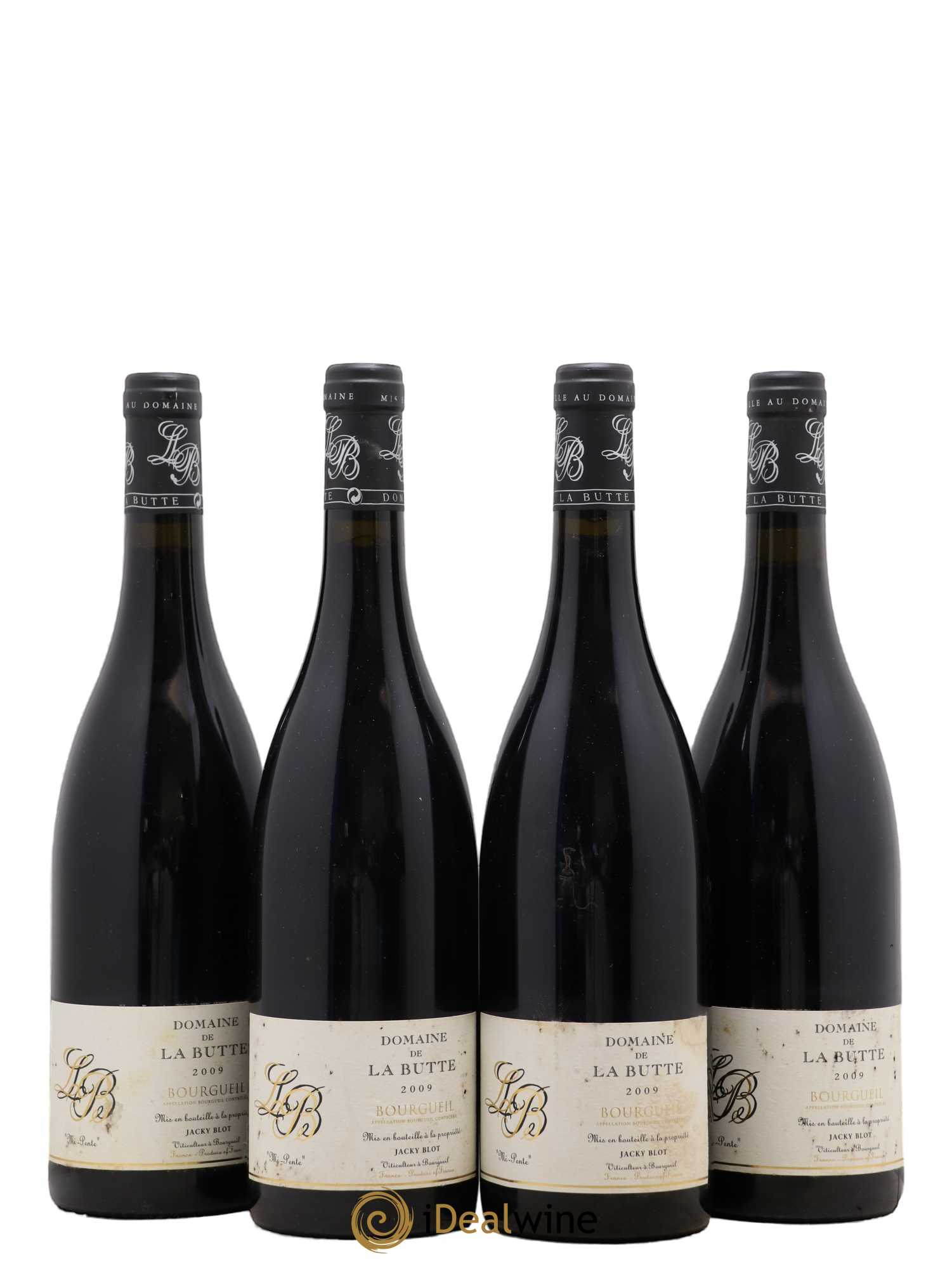 Bourgueil Mi-Pente Domaine de La Butte - Jacky Blot 2009 - Lot de 4 bouteilles - 0