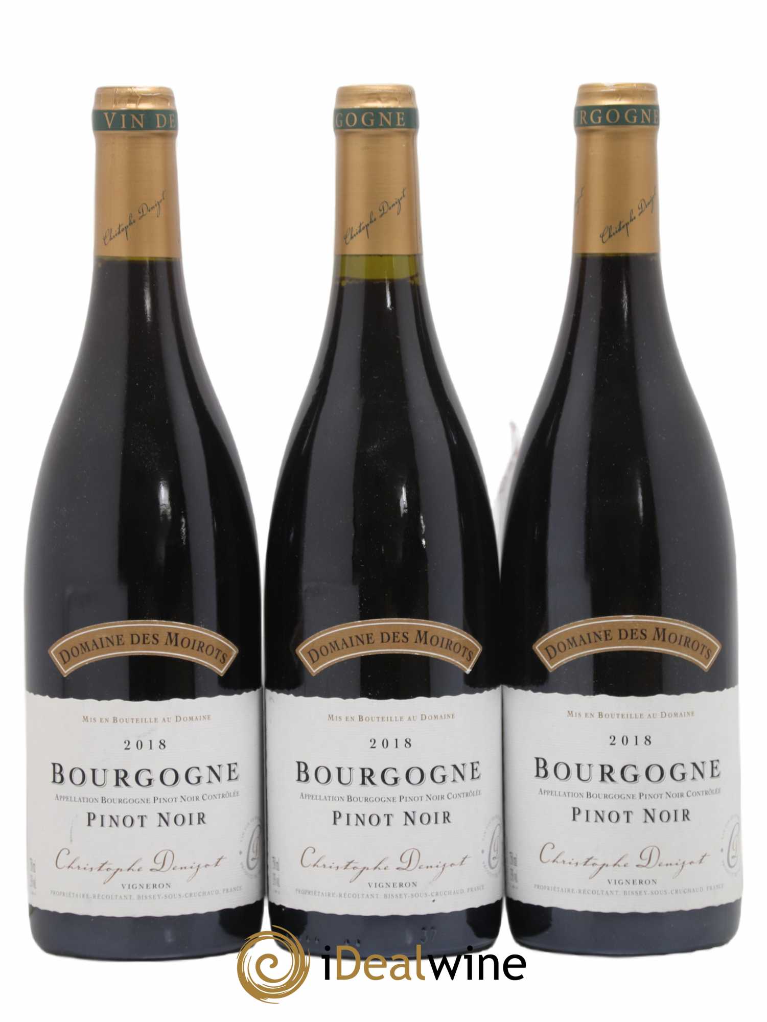Bourgogne Pinot Noir Domaine des Moirots (sans prix de réserve) 2018 - Lot de 3 bouteilles - 0