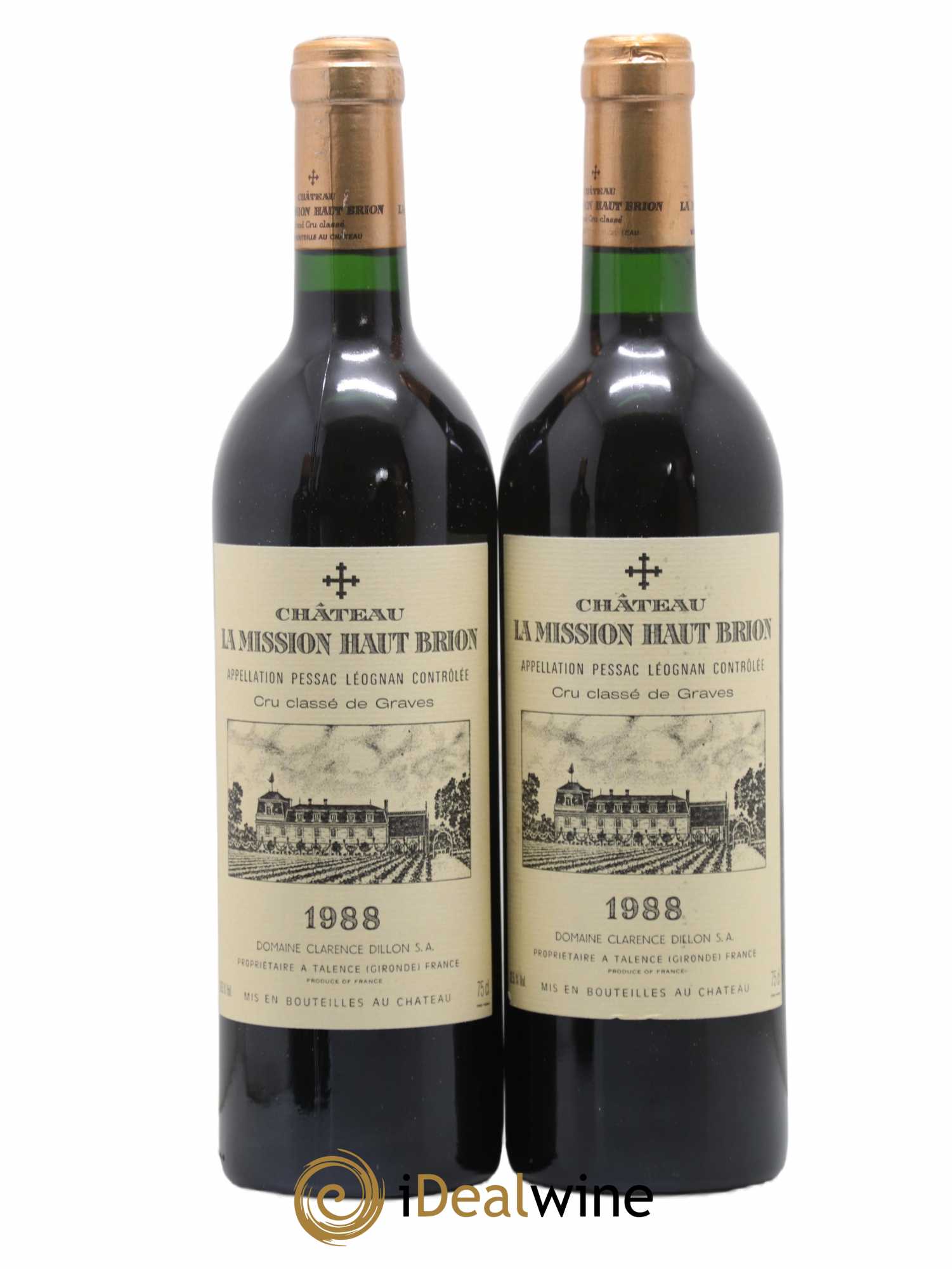 Château la Mission Haut-Brion Cru Classé de Graves (no reserve) 1988 - Lot of 2 bottles - 0