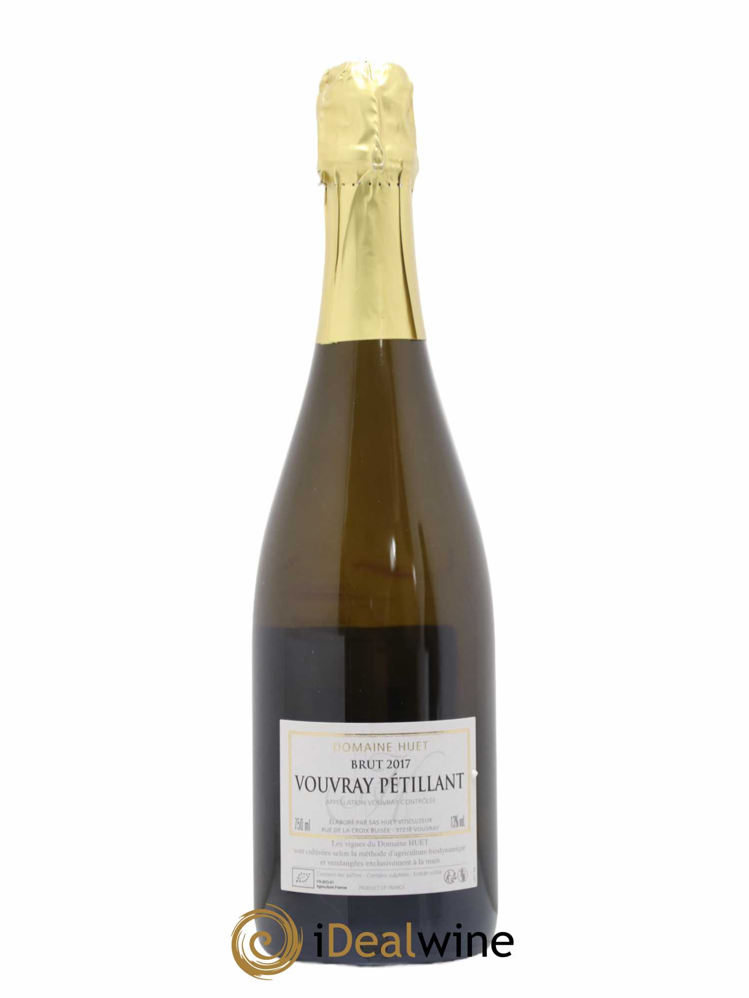 Vouvray Pétillant Brut Domaine Huet (sans prix de réserve) (sans prix de réserve) 2017 - Lot de 1 bouteille - 1